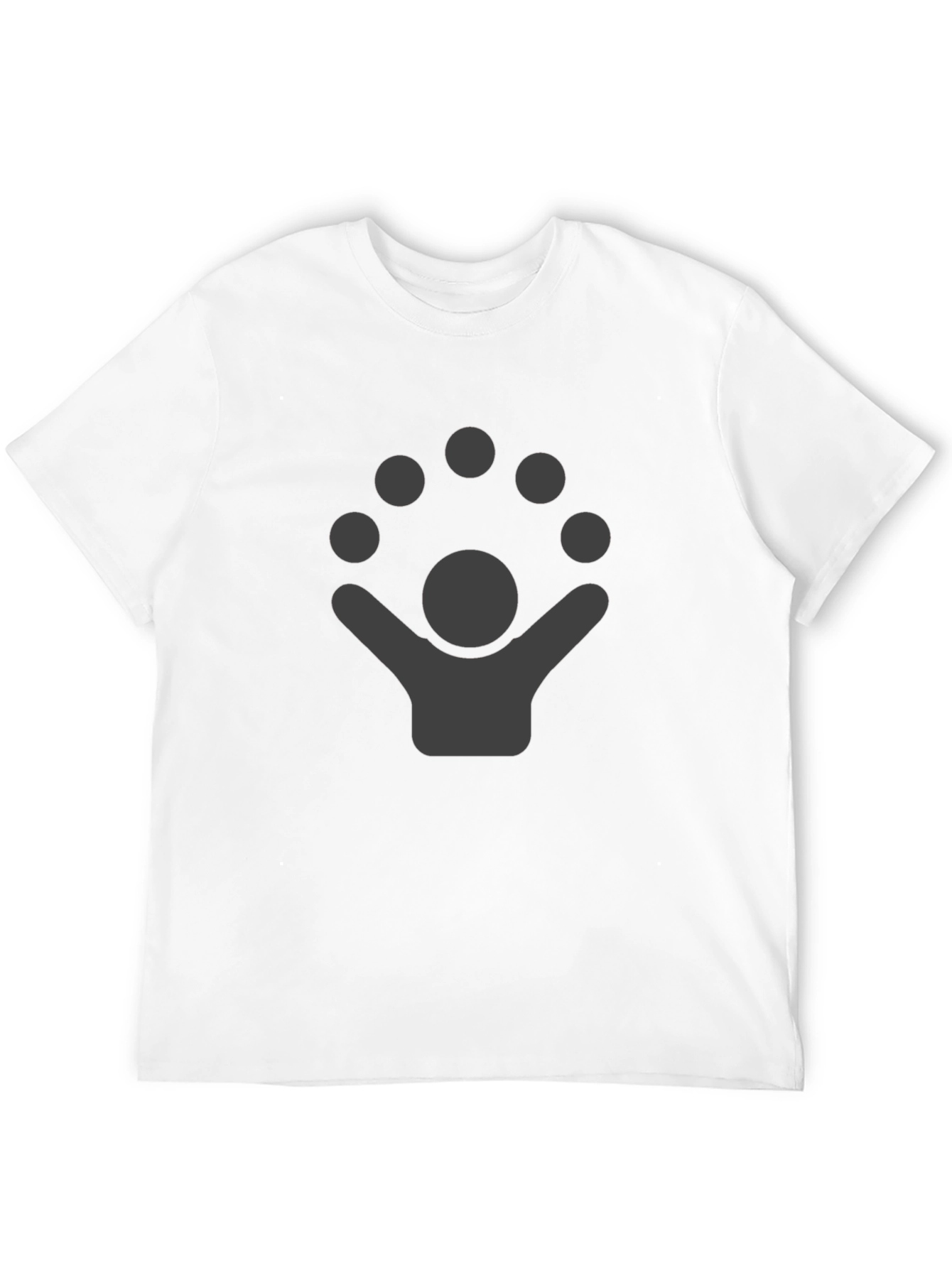Juggling Person Graphic Tee - Soft Cotton Black Shirt