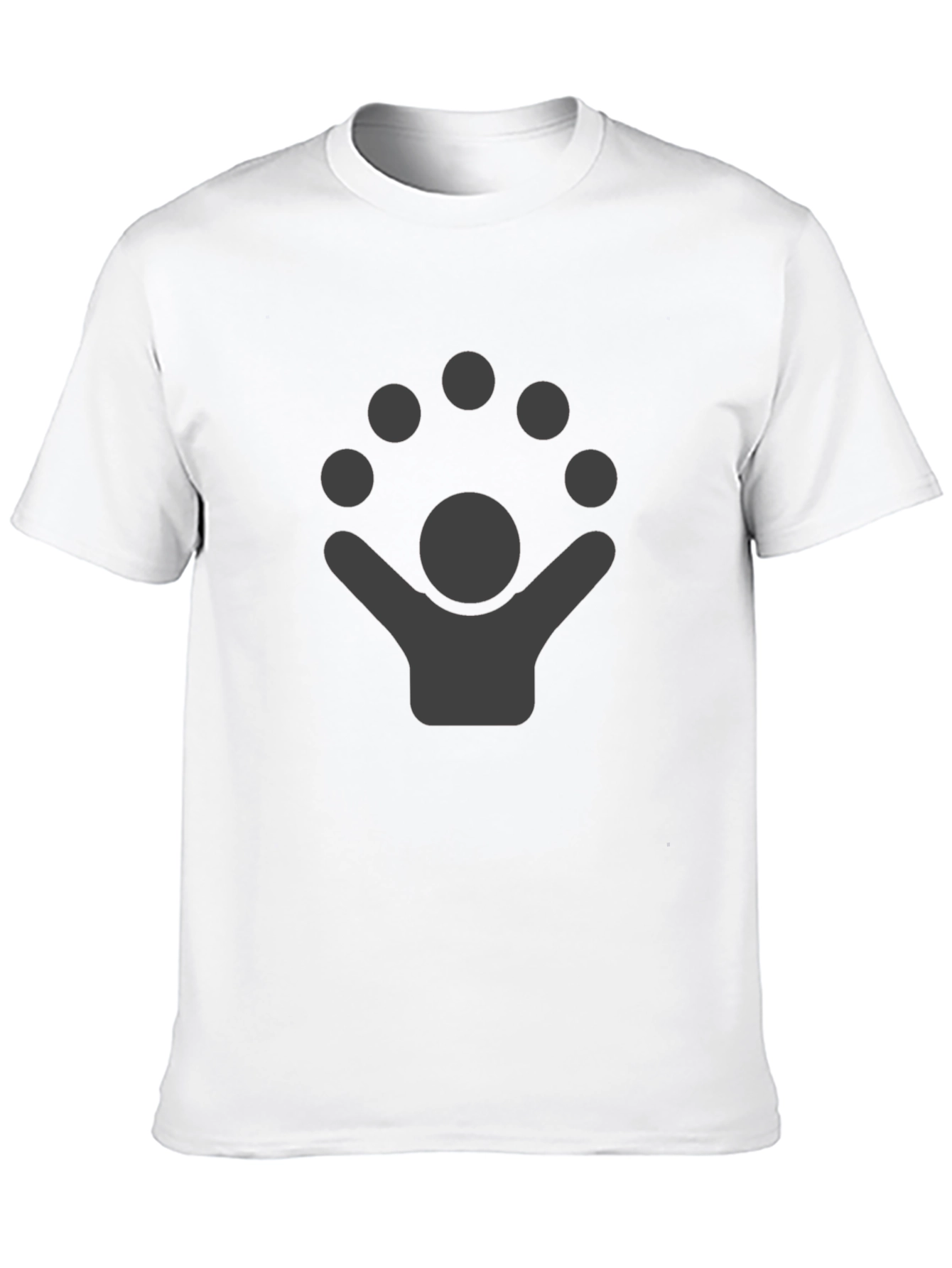 Juggling Person Graphic Tee - Soft Cotton Black Shirt