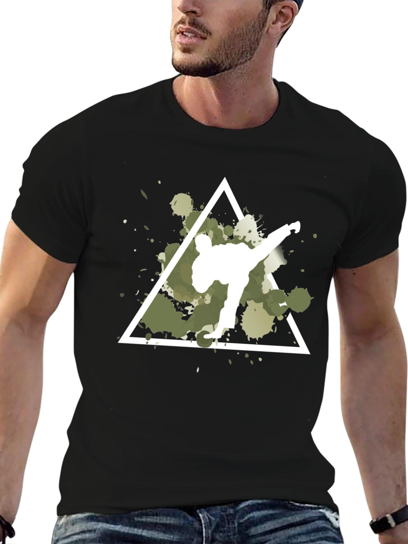 Martial Arts Kick Triangle T-Shirt