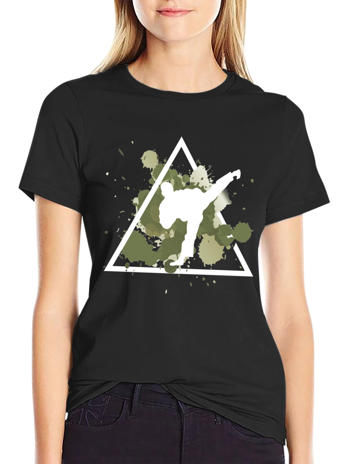 Martial Arts Kick Triangle T-Shirt