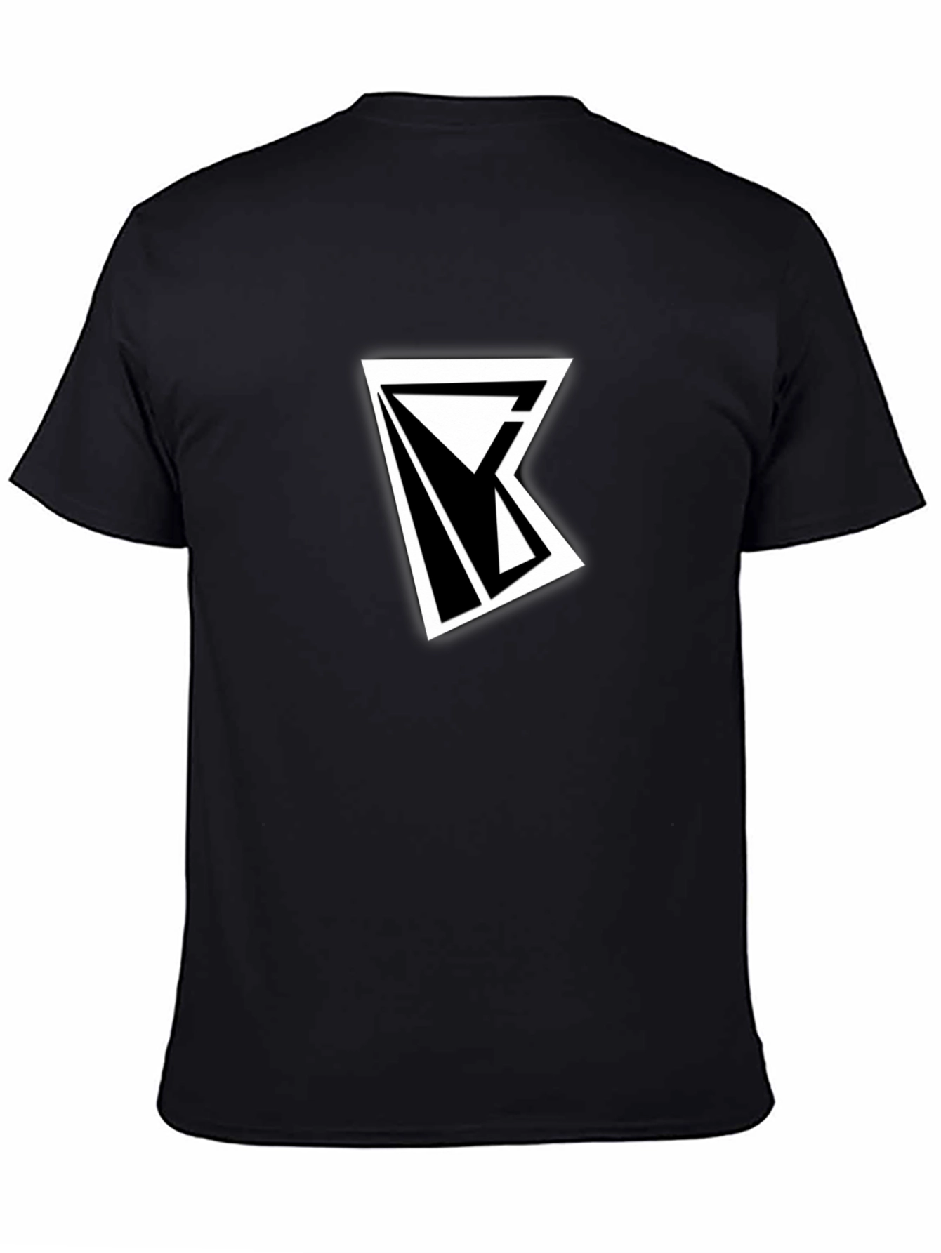 Modern Geometric Black T-Shirt