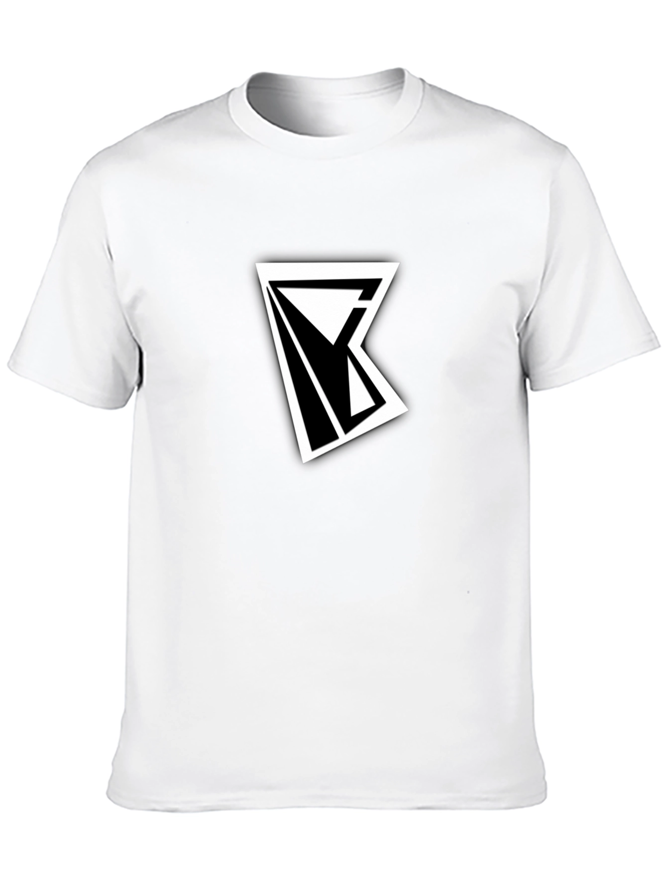 Modern Geometric Black T-Shirt