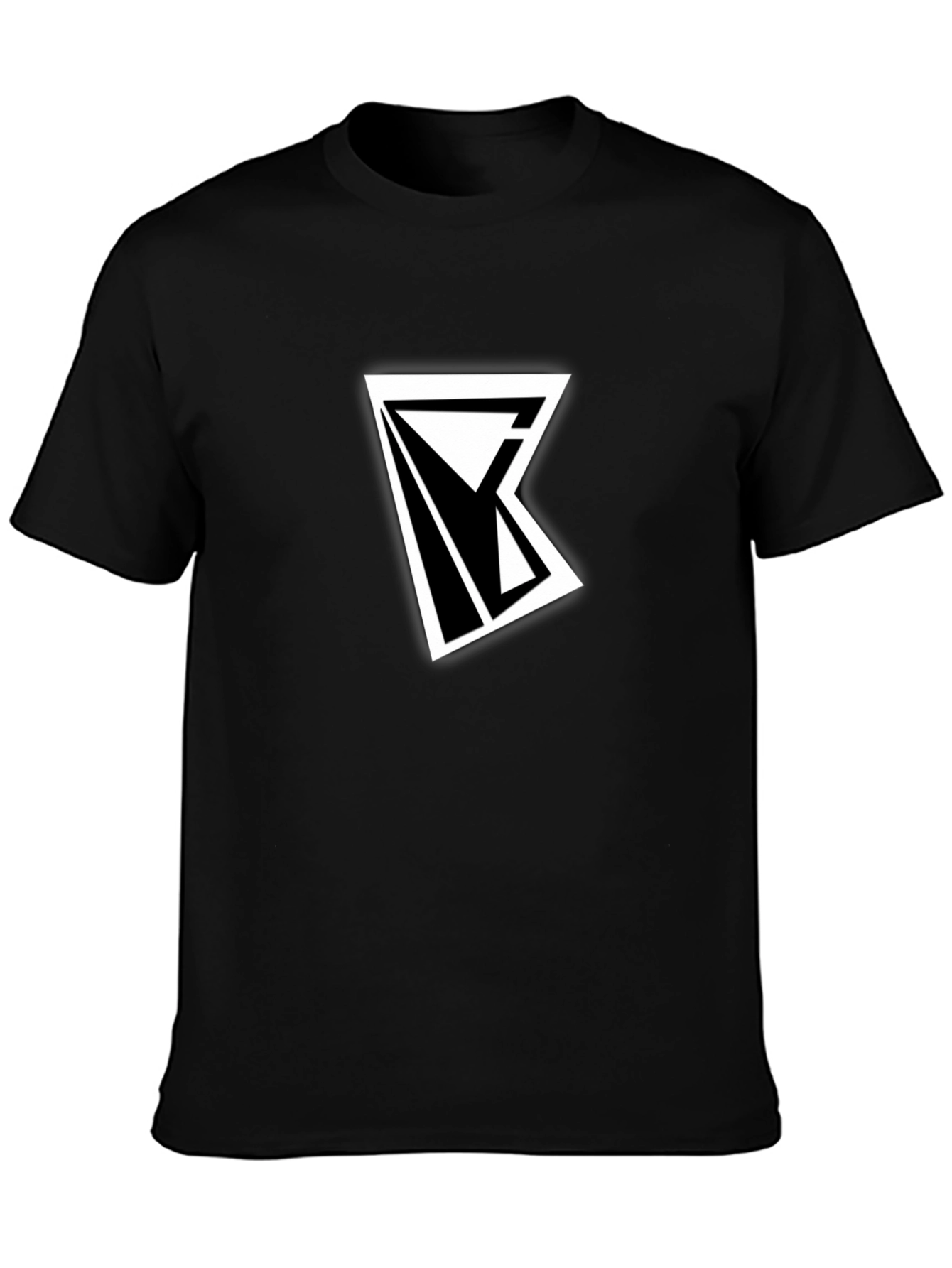 Modern Geometric Black T-Shirt