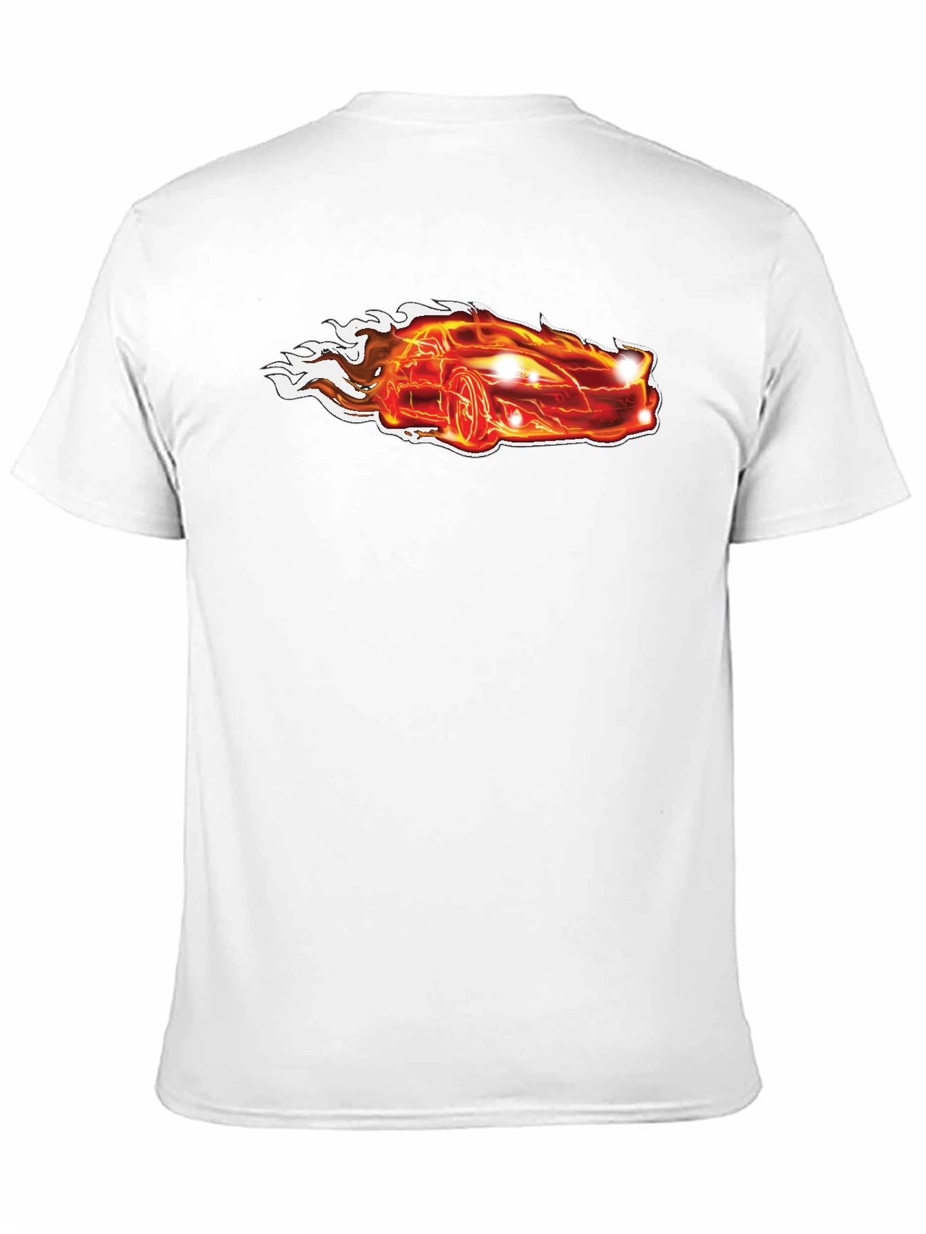 Flaming Hot Car Graphic T-Shirt