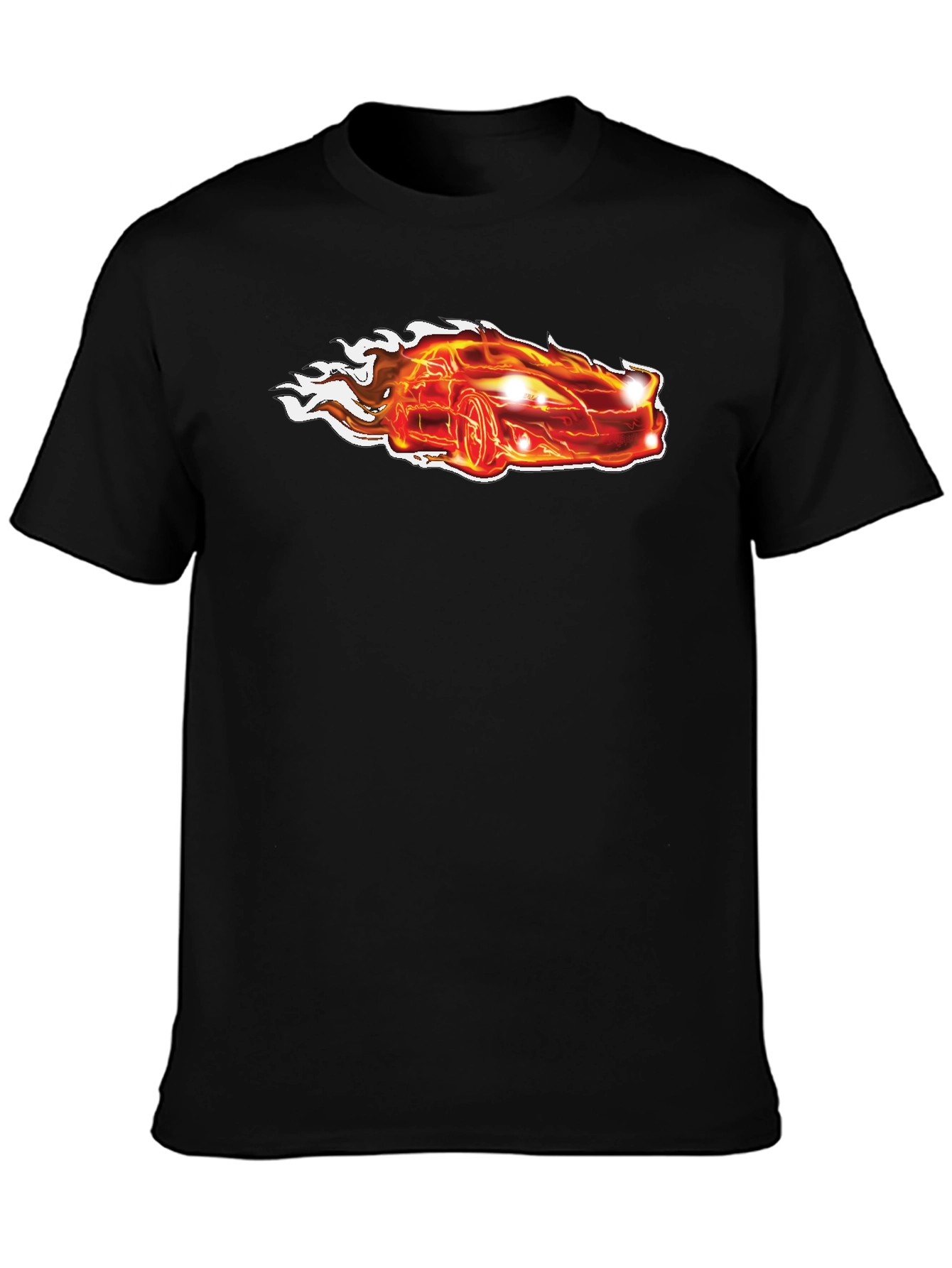 Flaming Hot Car Graphic T-Shirt