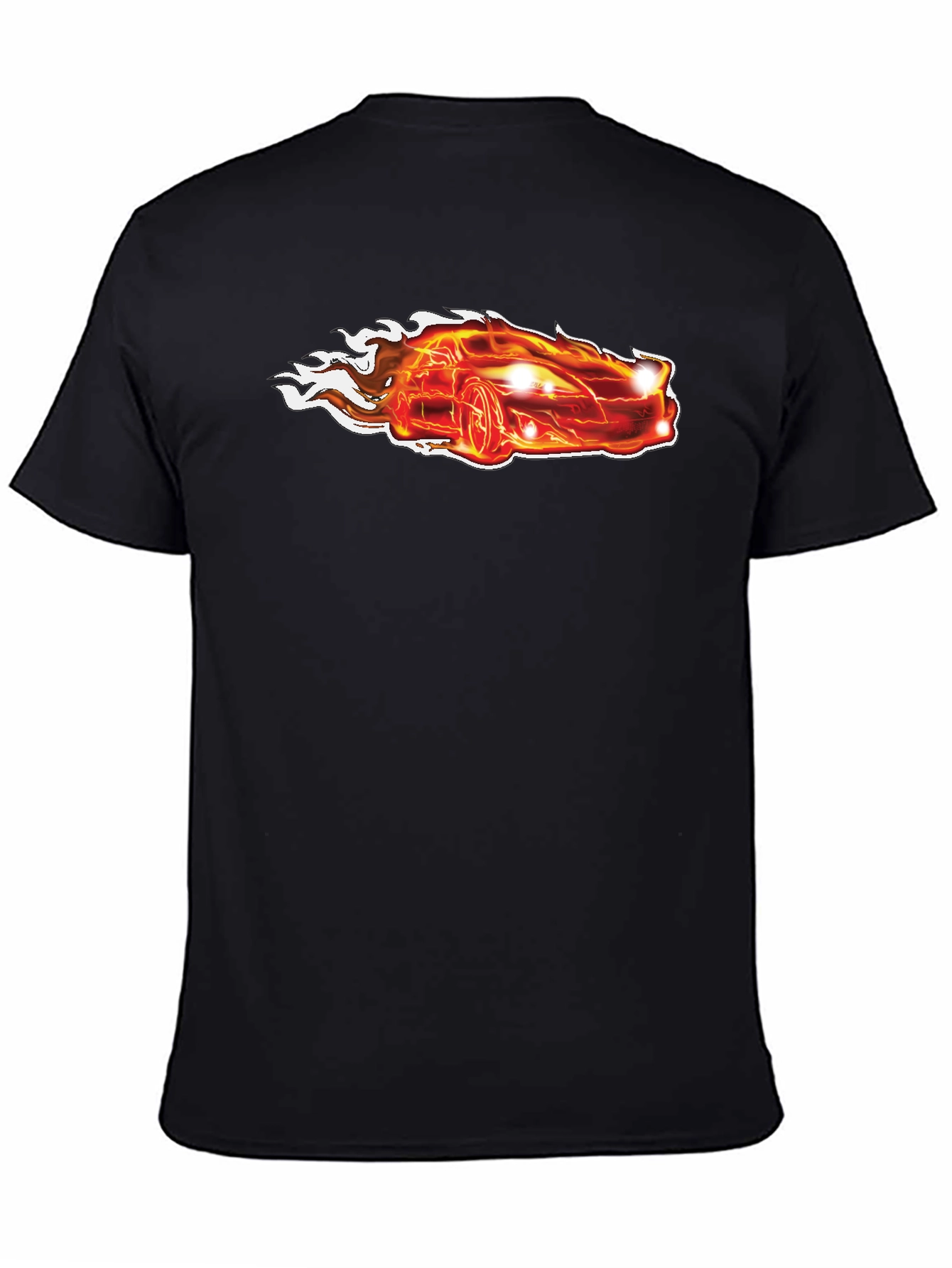 Flaming Hot Car Graphic T-Shirt