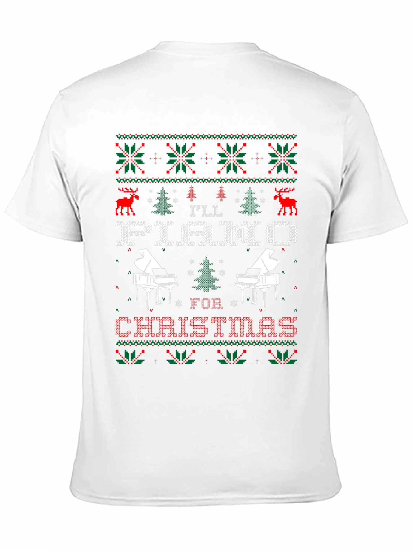 Piano Christmas Ugly Sweater T-Shirt