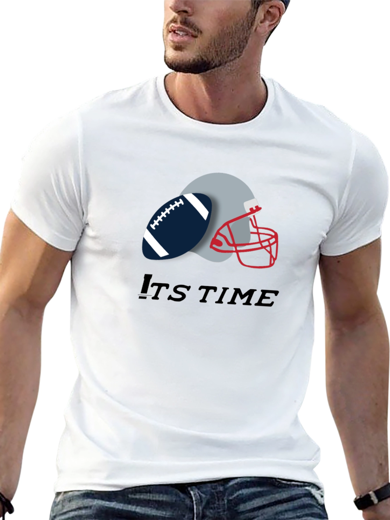 Its Time Football Graphic Tee