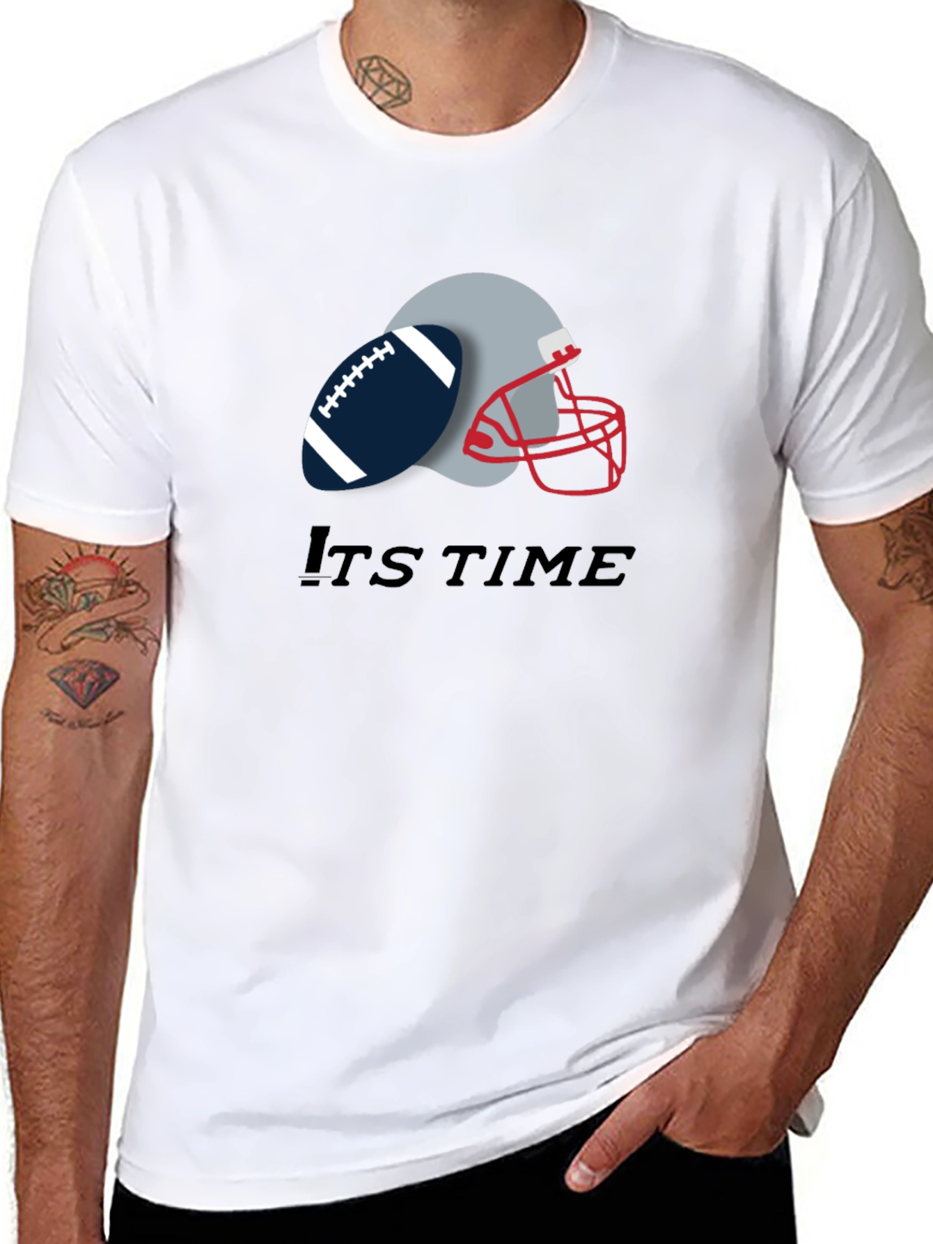 Its Time Football Graphic Tee