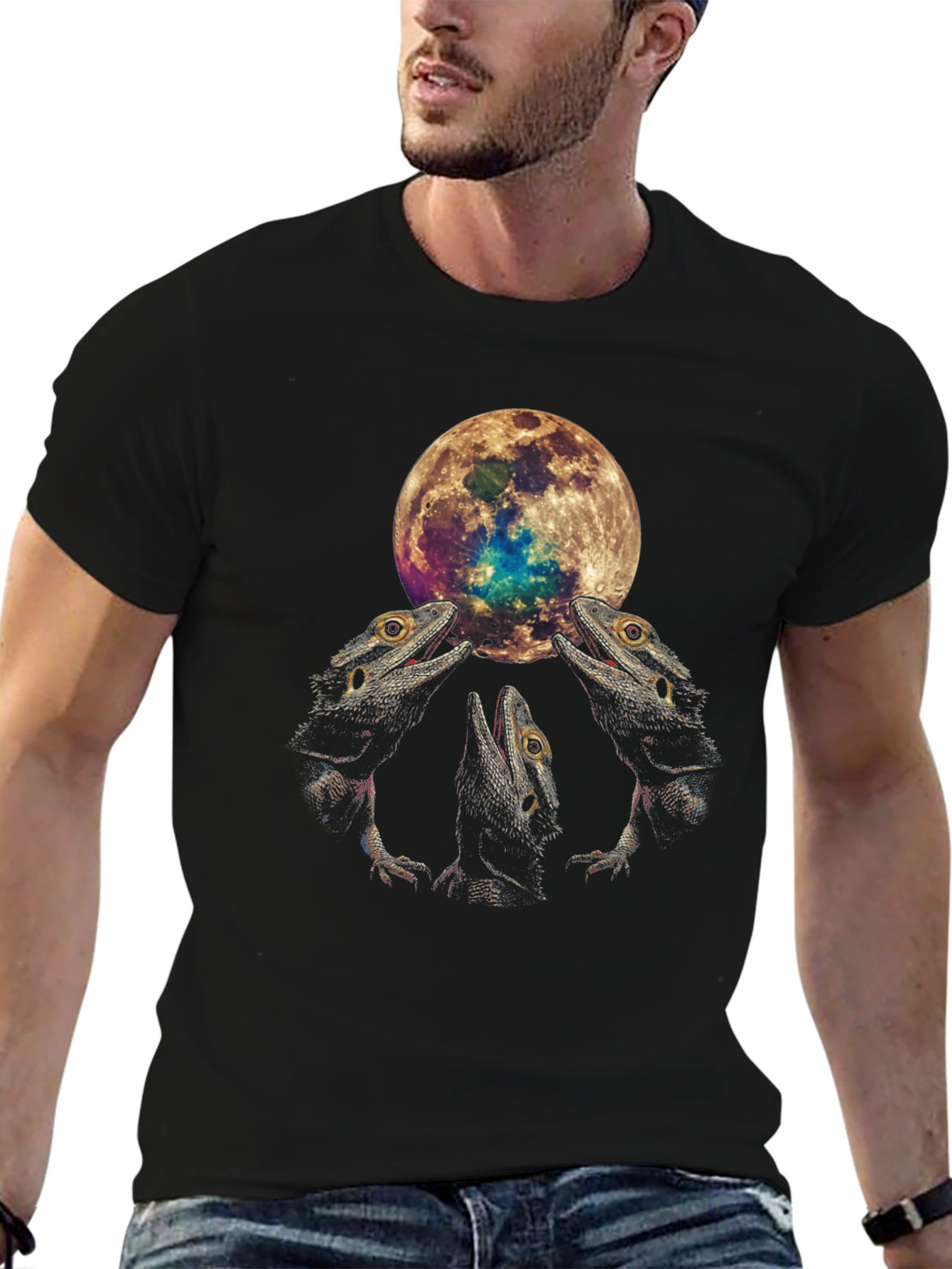 Lizard Moon T-Shirt - Unique Graphic Tee