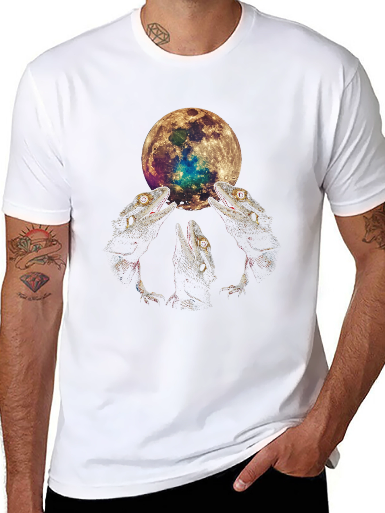 Lizard Moon T-Shirt - Unique Graphic Tee