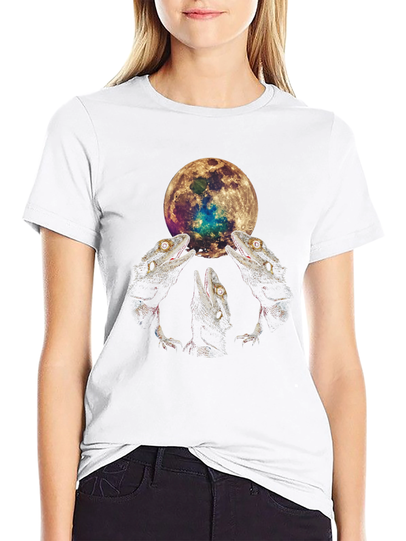 Lizard Moon T-Shirt - Unique Graphic Tee