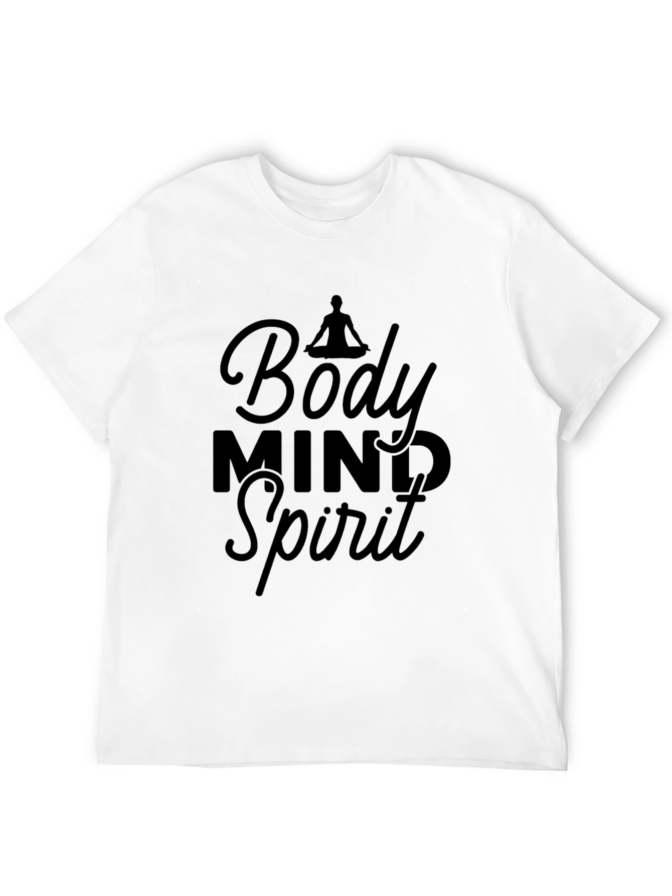 Body Mind Spirit Graphic Black T-Shirt