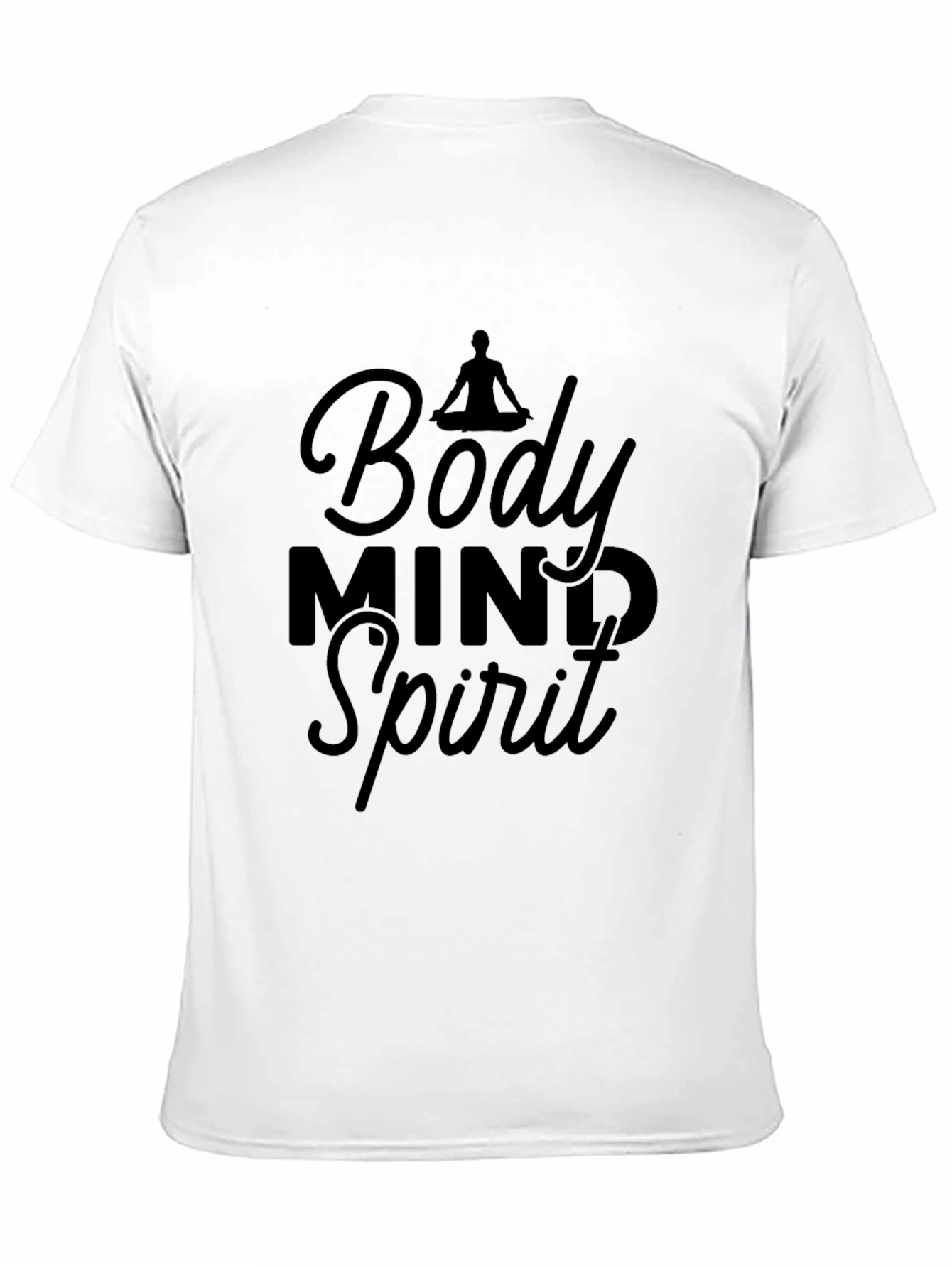 Body Mind Spirit Graphic Black T-Shirt