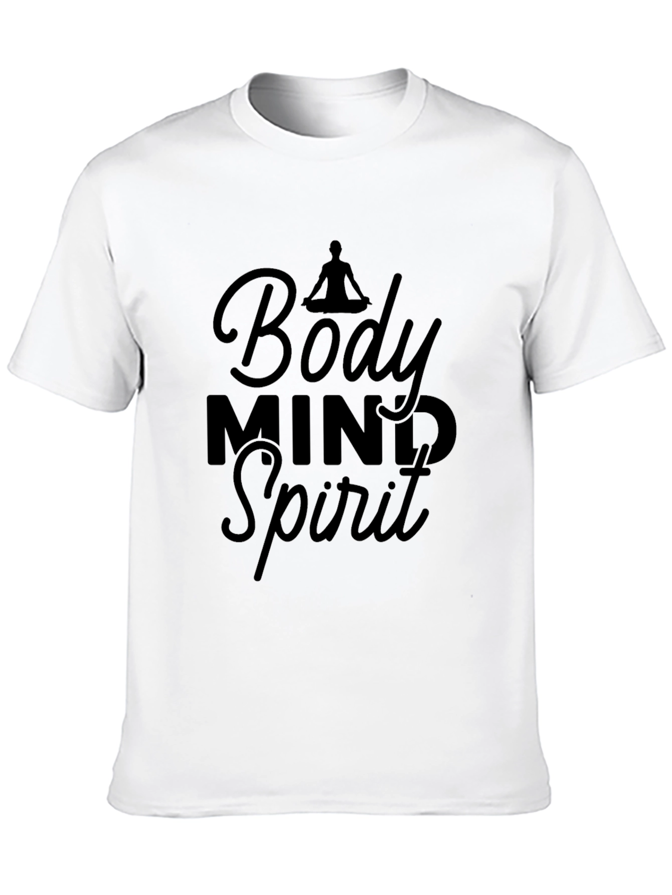 Body Mind Spirit Graphic Black T-Shirt