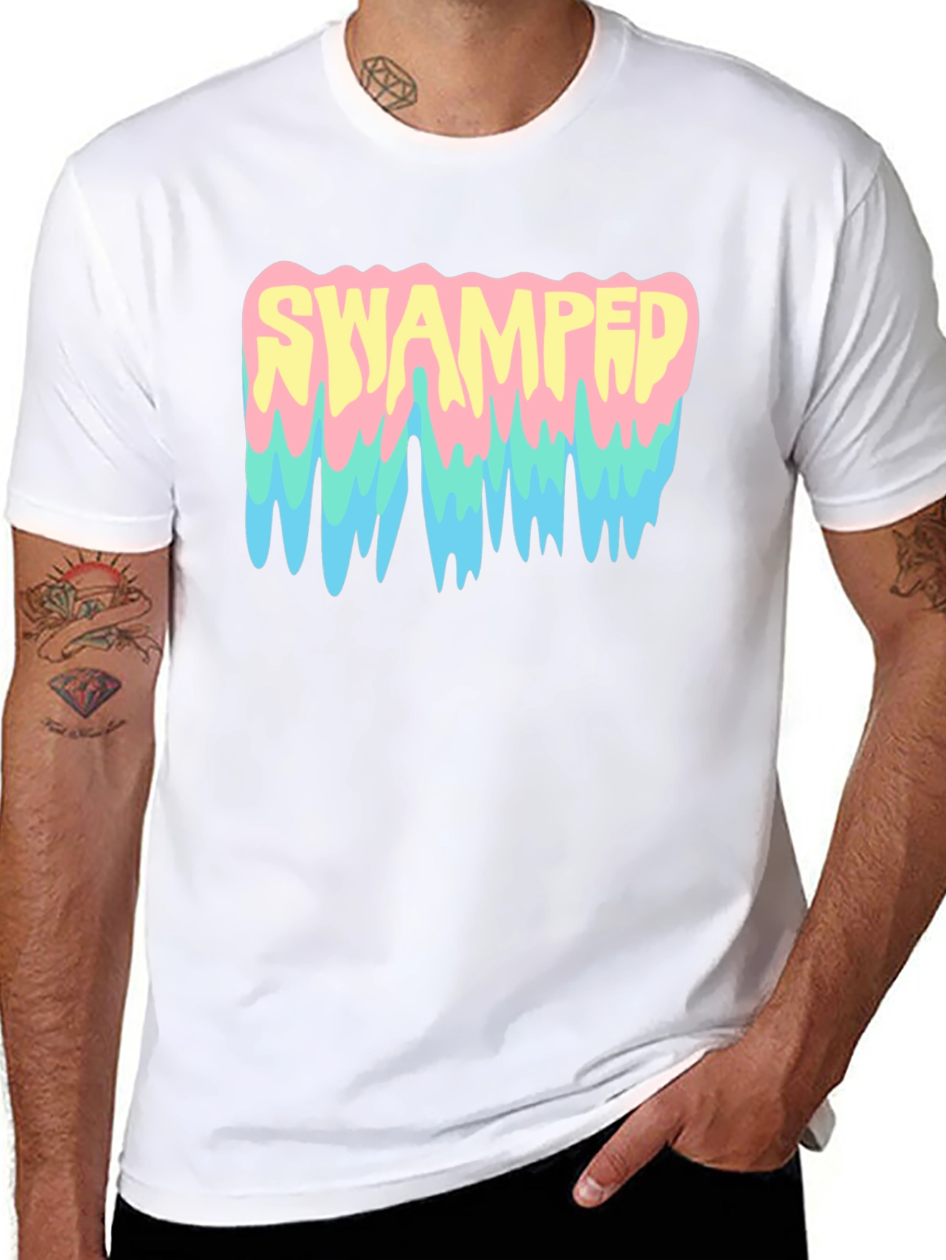 Swamped Graphic T-Shirt - Unique Drip Design