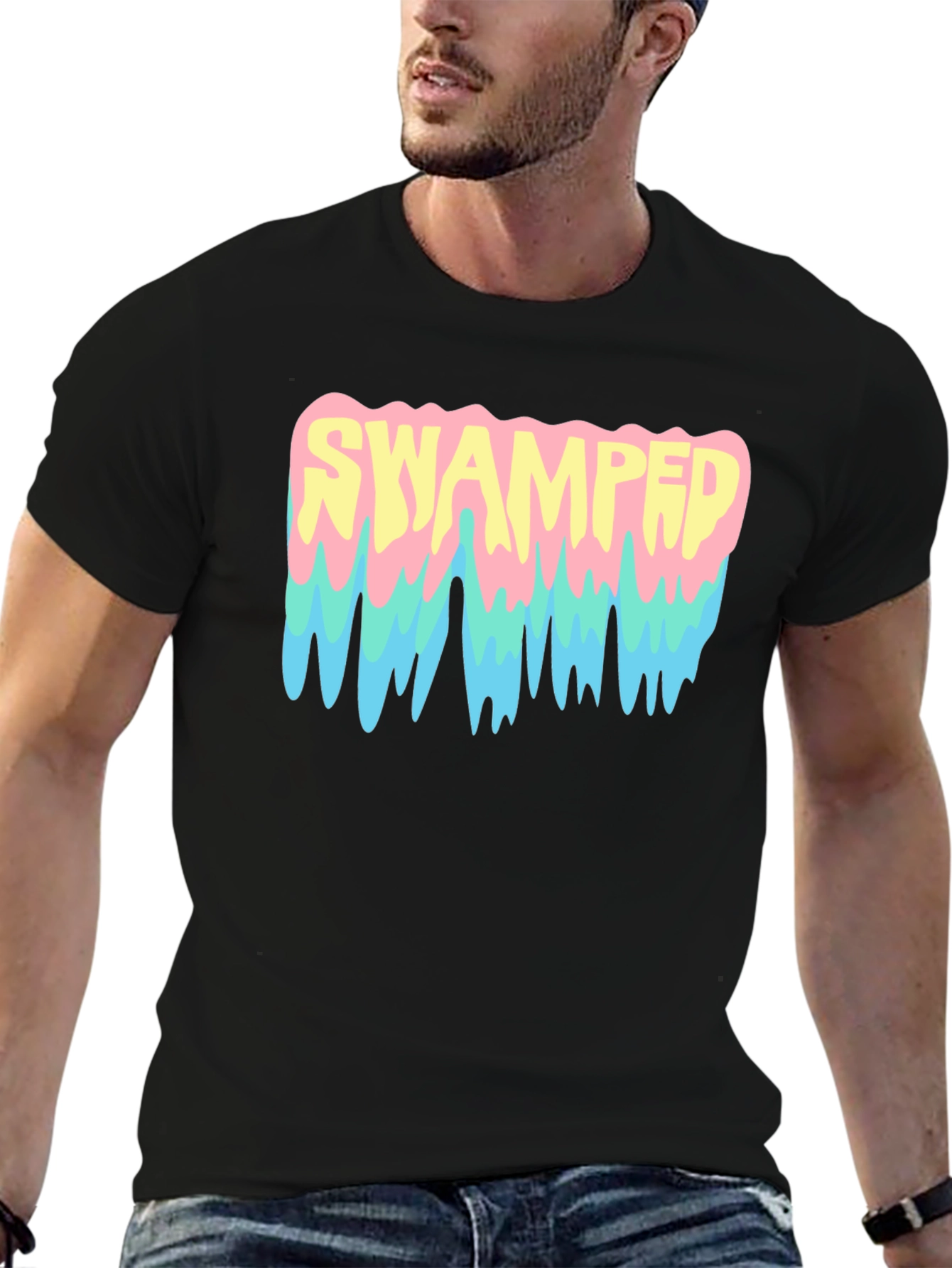 Swamped Graphic T-Shirt - Unique Drip Design