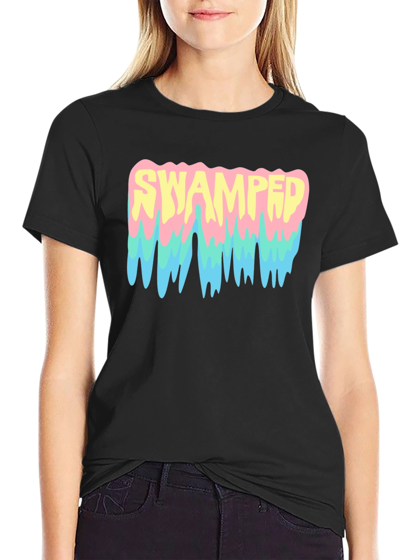 Swamped Graphic T-Shirt - Unique Drip Design