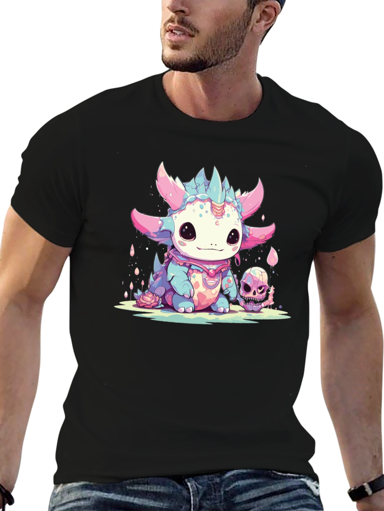 Kawaii Dragon Tee - Spooky Cute Style