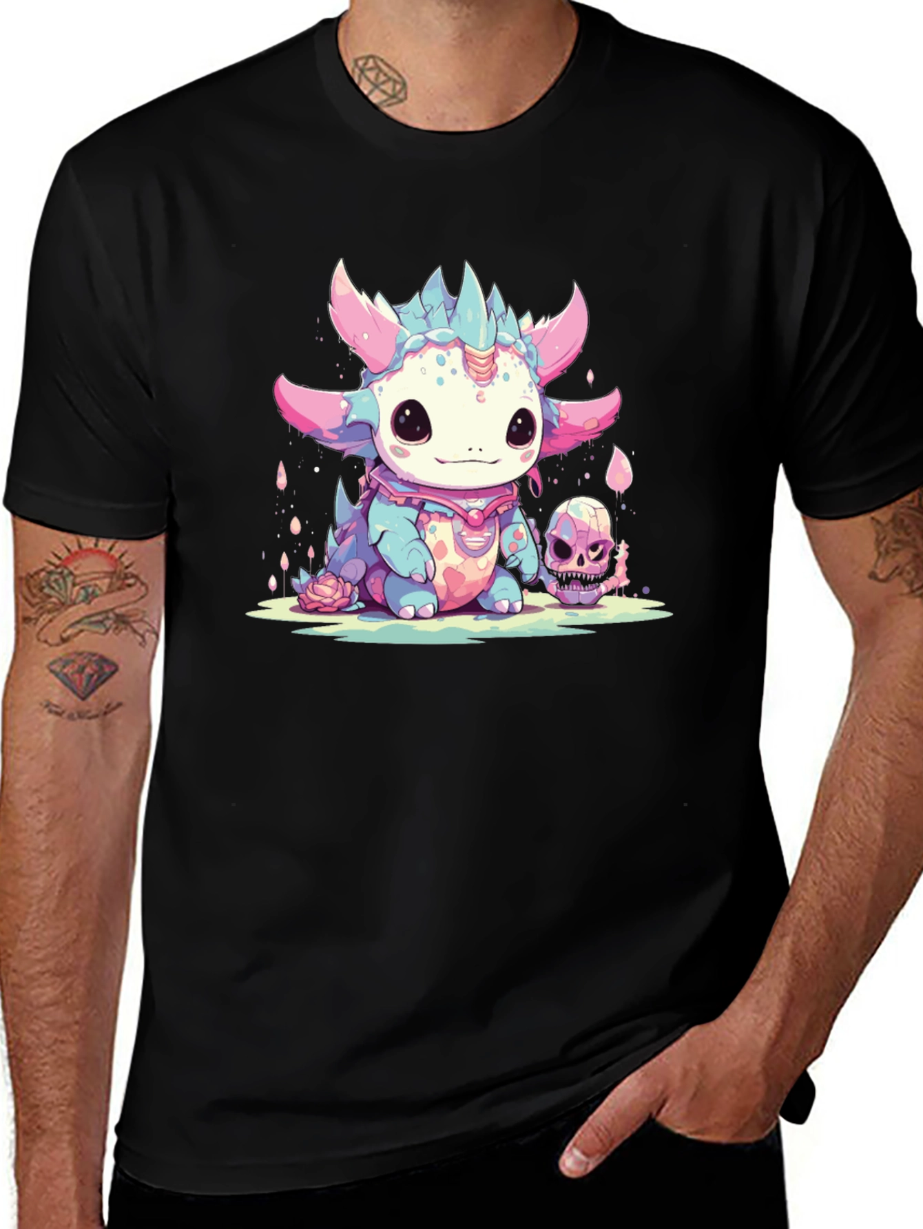 Kawaii Dragon Tee - Spooky Cute Style