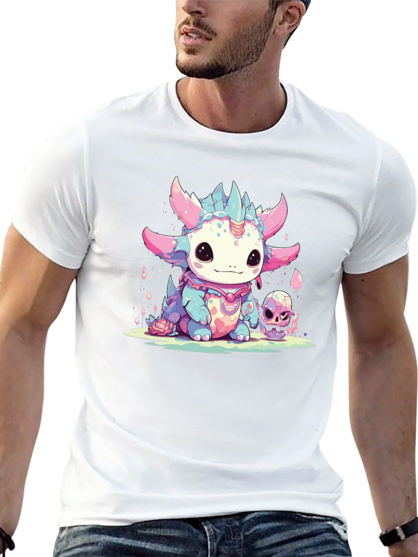 Kawaii Dragon Tee - Spooky Cute Style