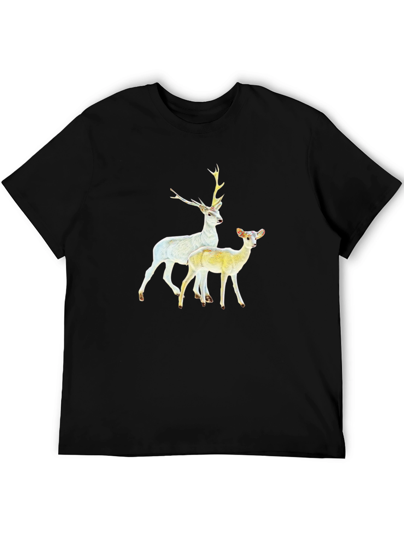 Deer Graphic Black T-Shirt