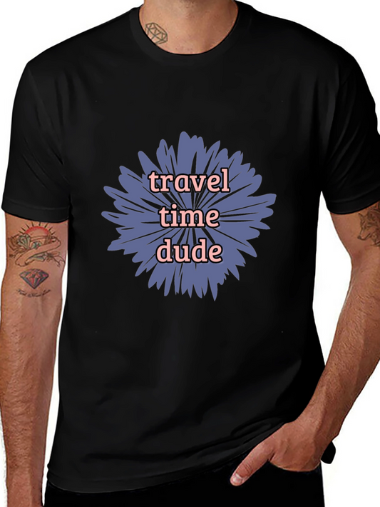 Travel Time Dude Graphic Tee - Black