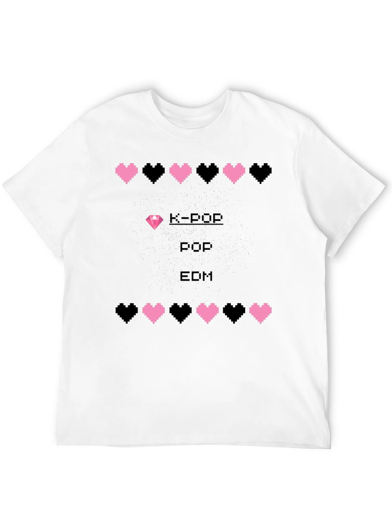 K-Pop EDM Pixel Heart Gamer Style T-Shirt