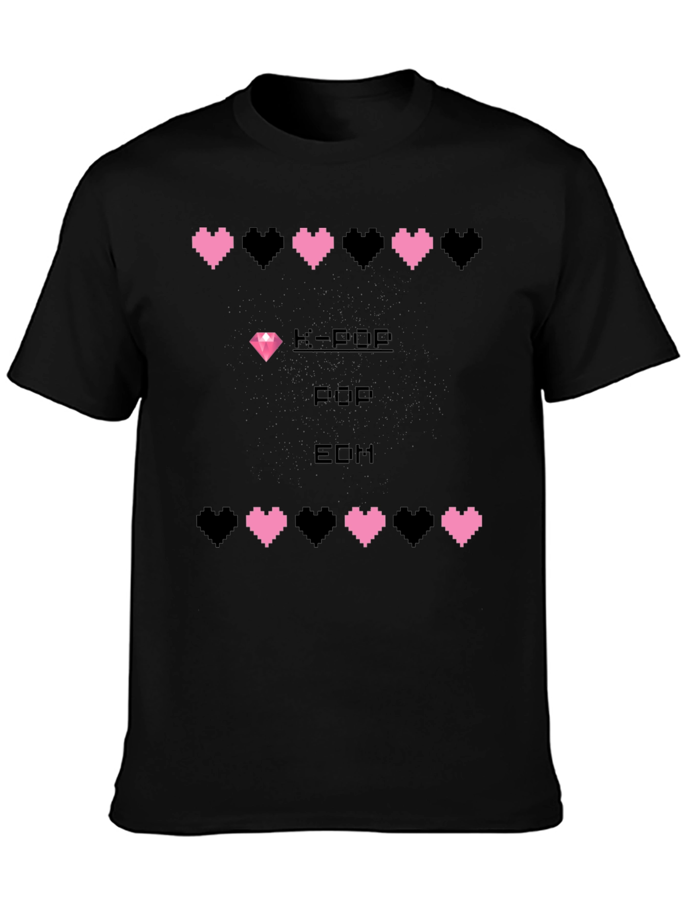 K-Pop EDM Pixel Heart Gamer Style T-Shirt