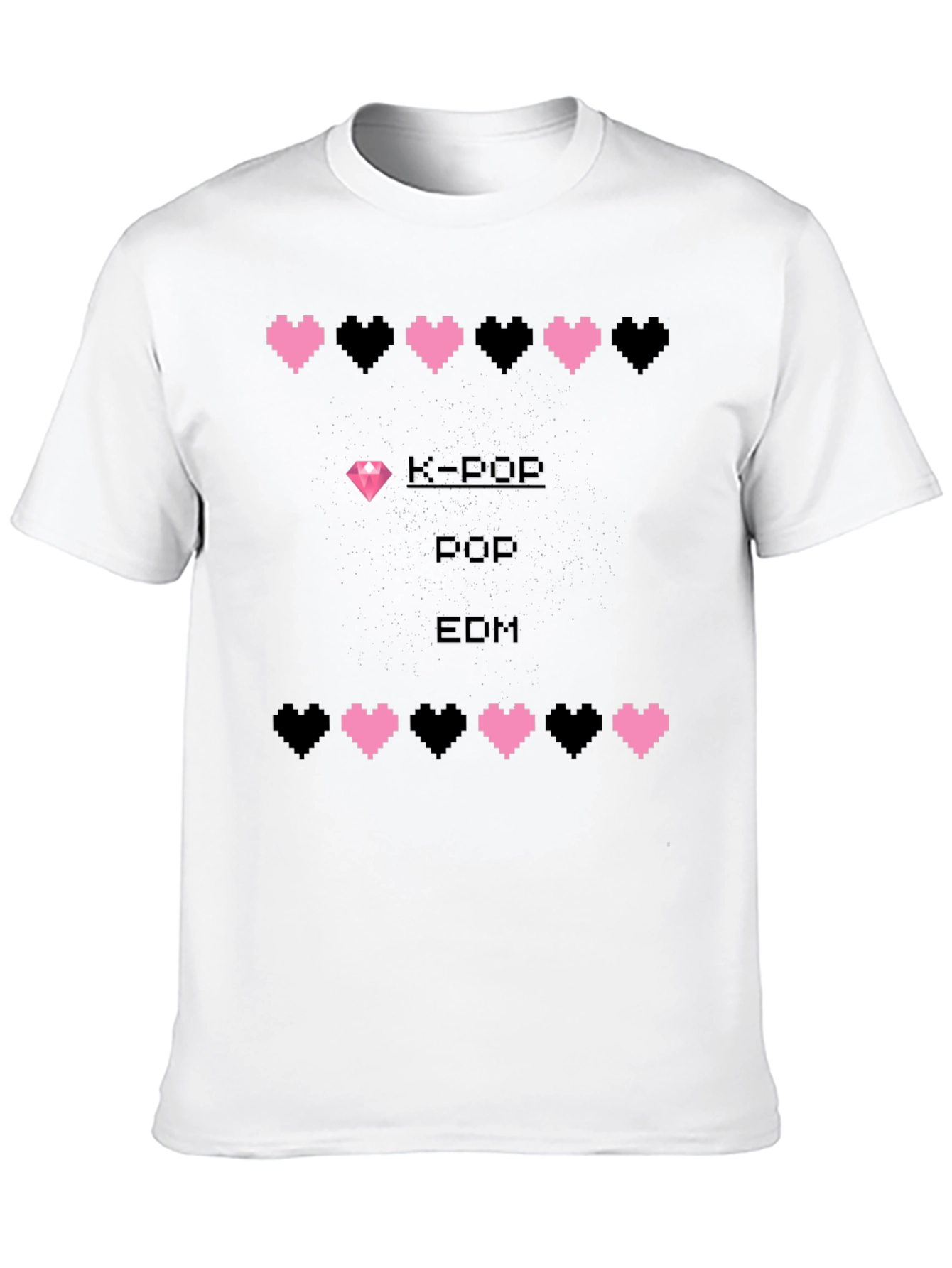 K-Pop EDM Pixel Heart Gamer Style T-Shirt