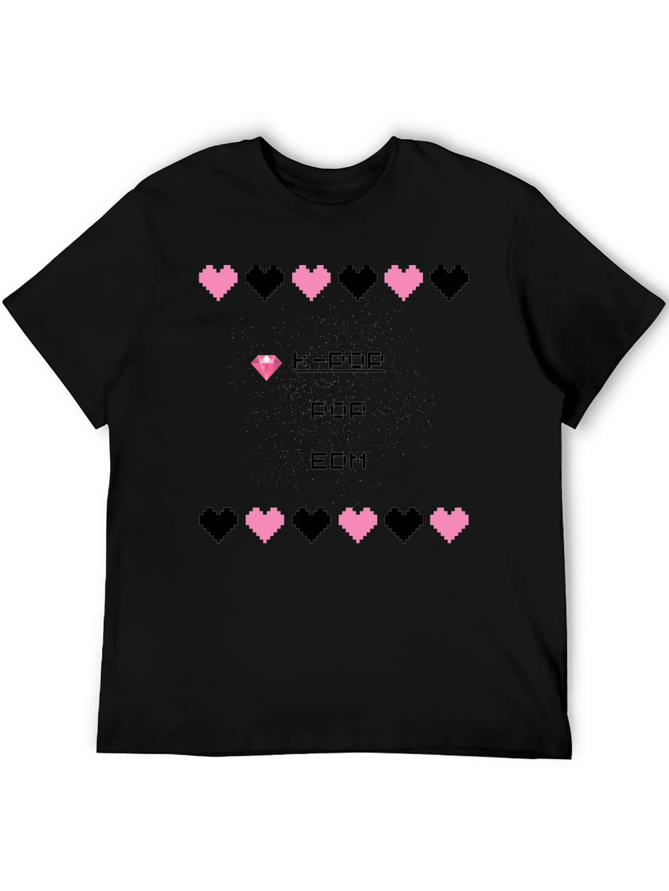 K-Pop EDM Pixel Heart Gamer Style T-Shirt