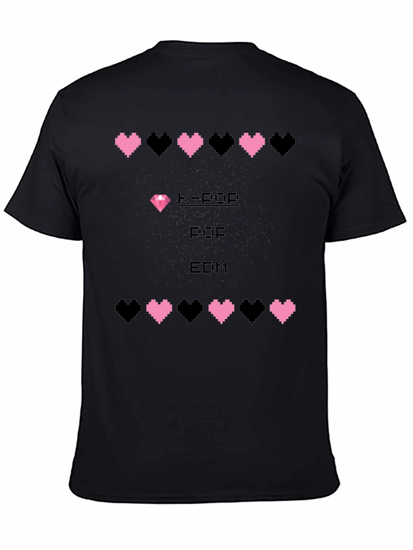 K-Pop EDM Pixel Heart Gamer Style T-Shirt