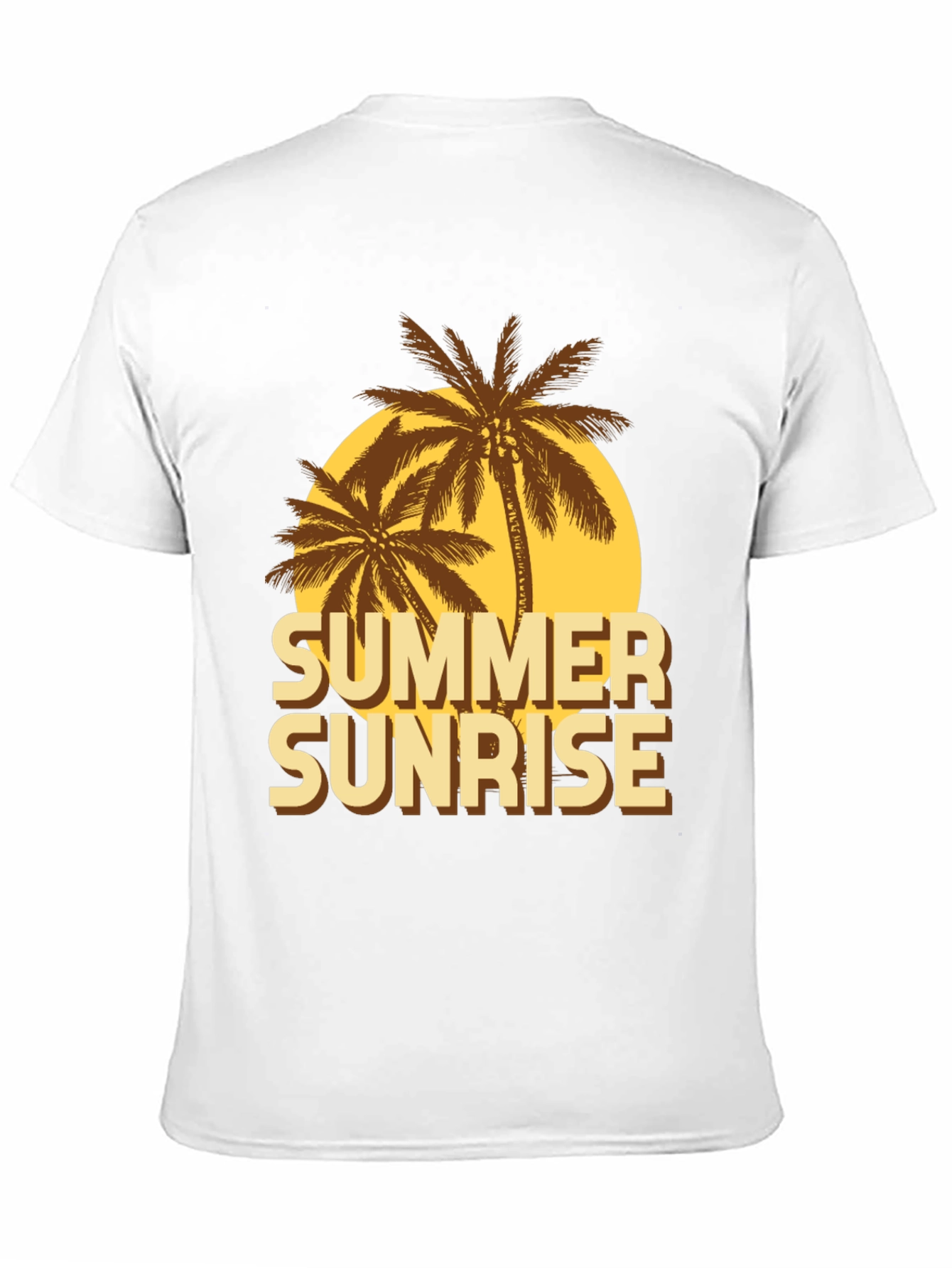 Summer Sunrise Graphic T-Shirt - Tropical Palm Design