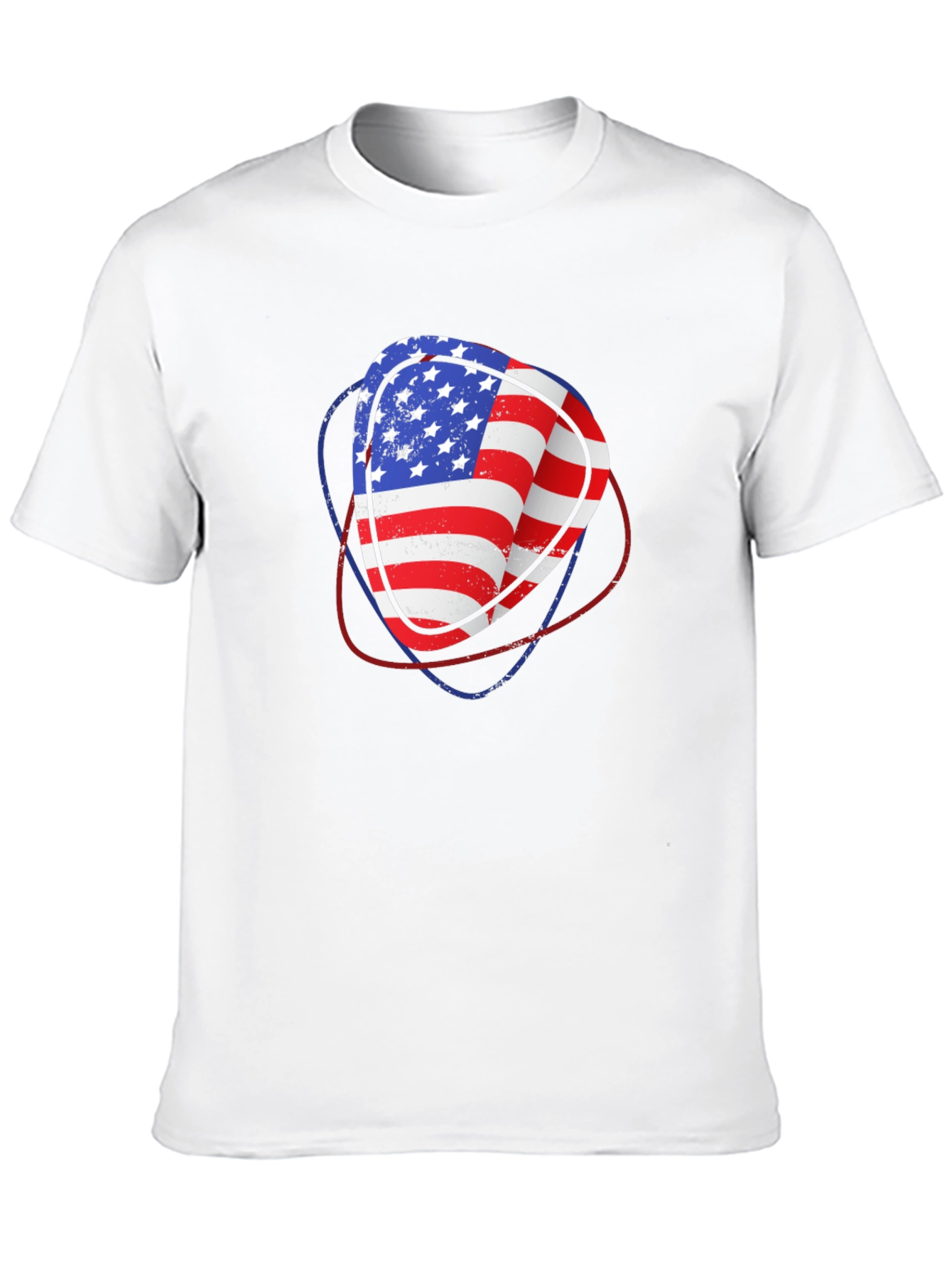 USA Flag Guitar Pick Graphic T-Shirt