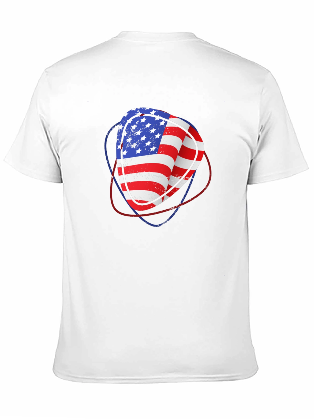 USA Flag Guitar Pick Graphic T-Shirt