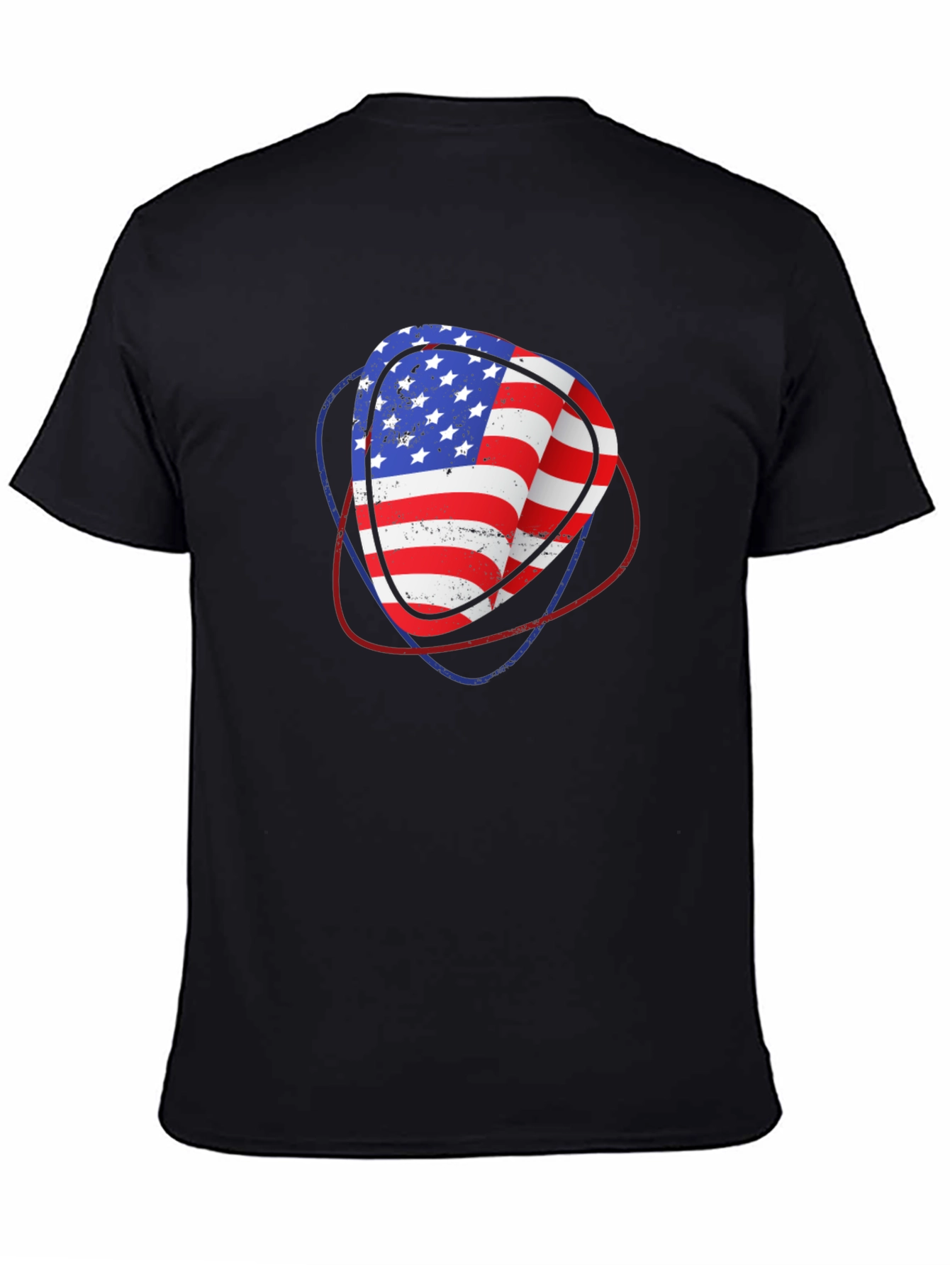 USA Flag Guitar Pick Graphic T-Shirt