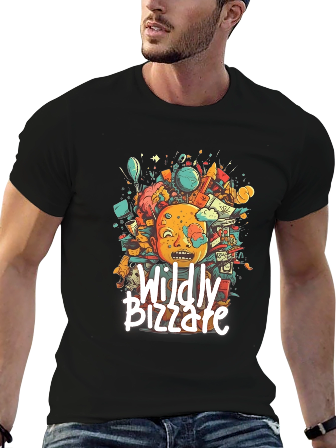 Wildly Bizzare Graphic Tee - Black Cotton T-Shirt