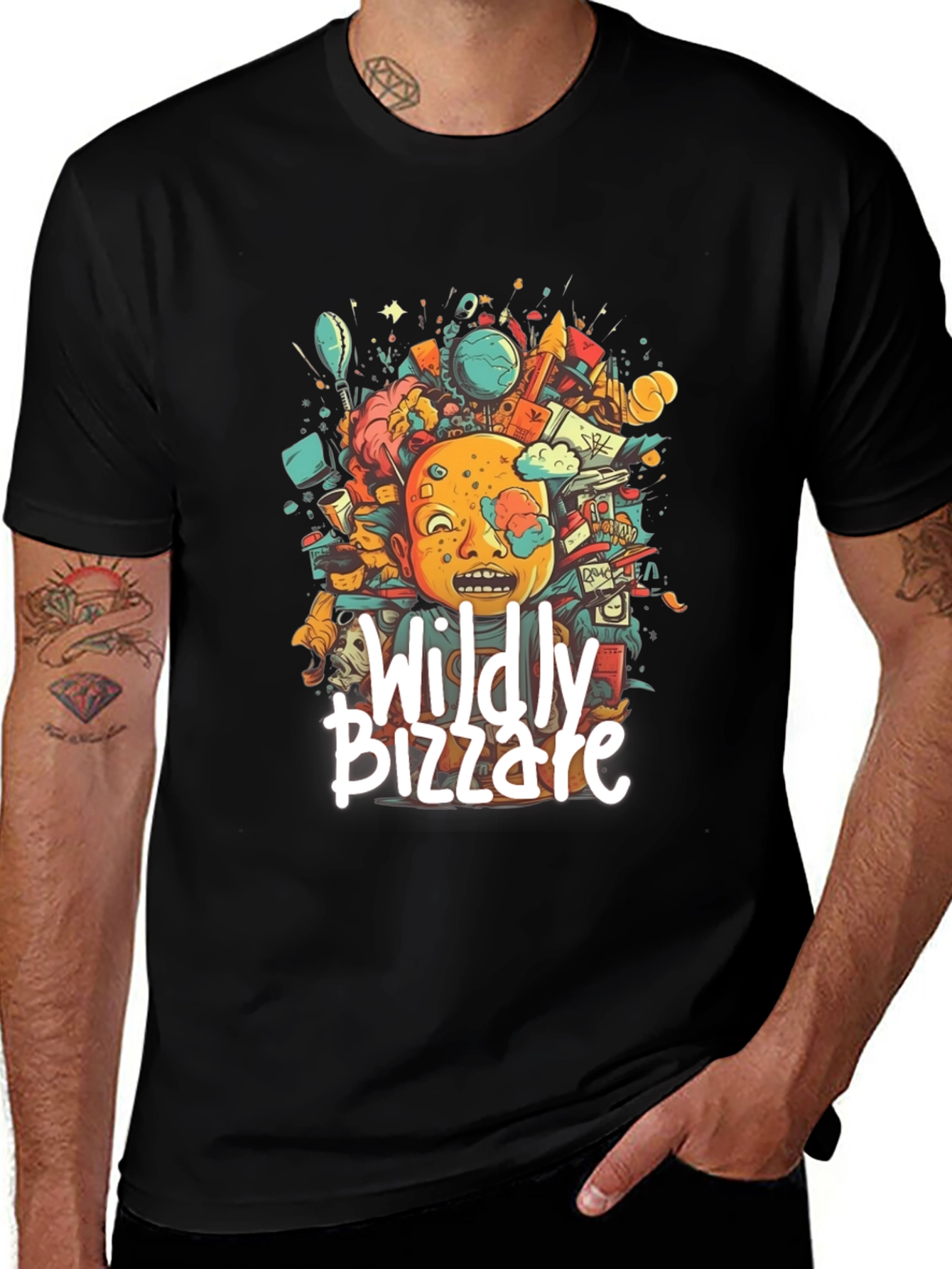 Wildly Bizzare Graphic Tee - Black Cotton T-Shirt