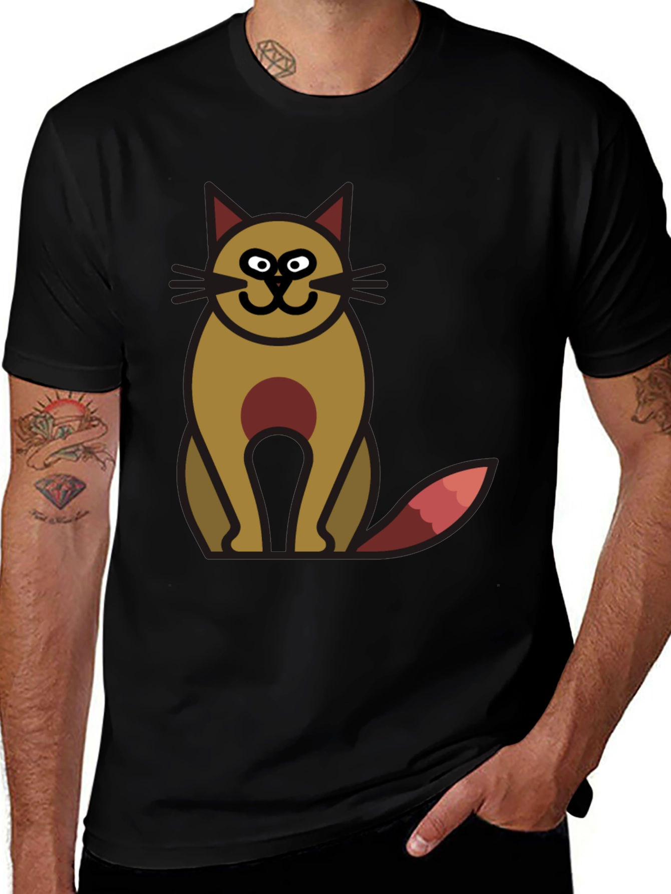 Cartoon Cat T-Shirt - Unique Design