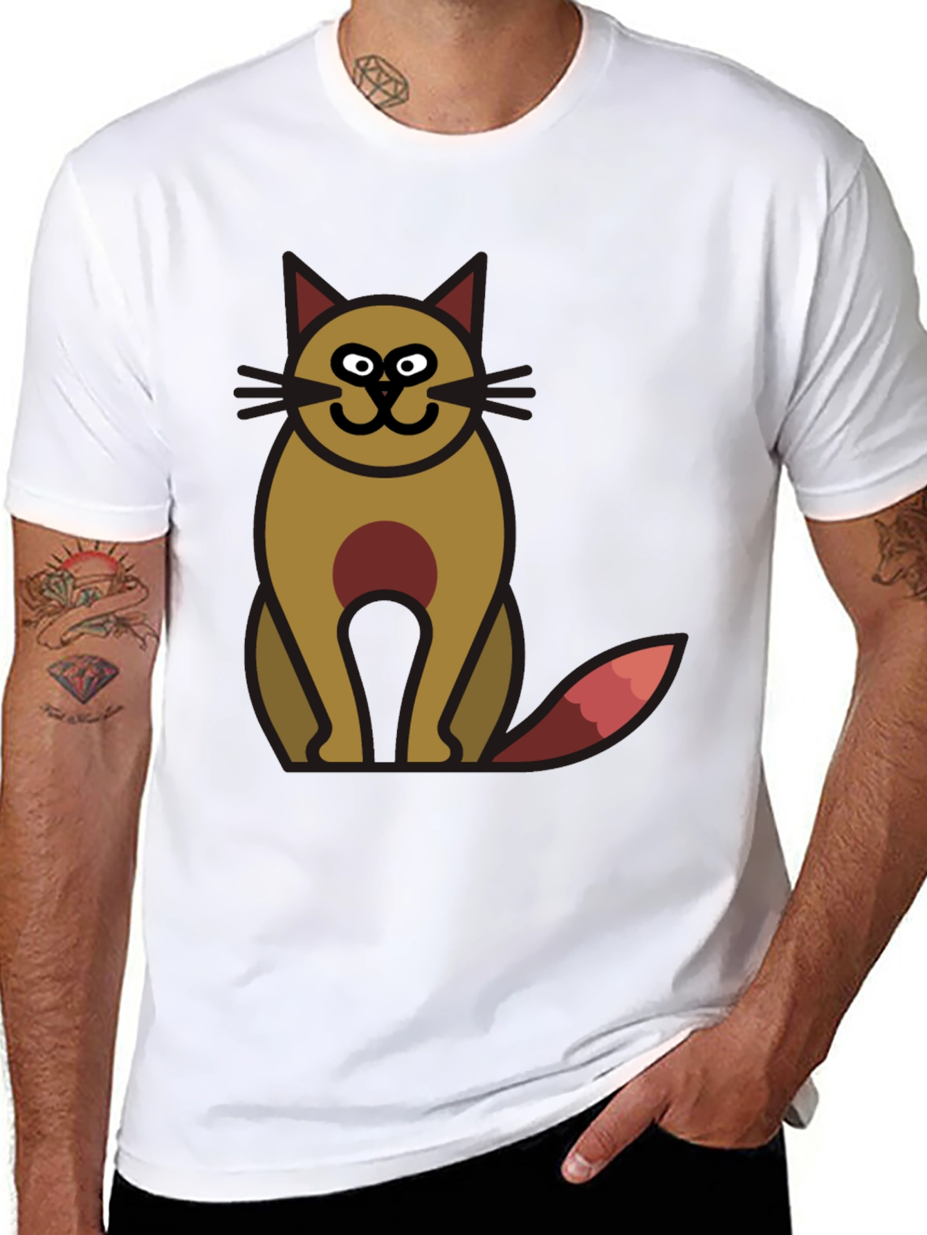 Cartoon Cat T-Shirt - Unique Design