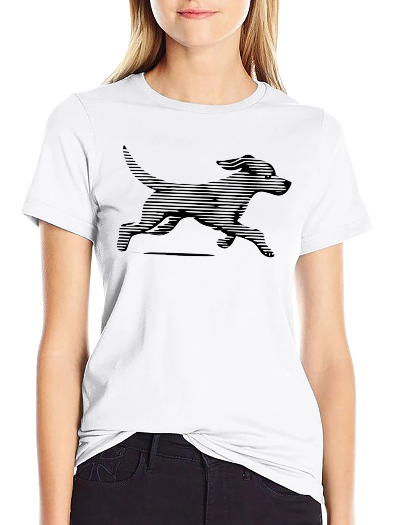 Black Dog Graphic Tee - Stylish Mens T-Shirt