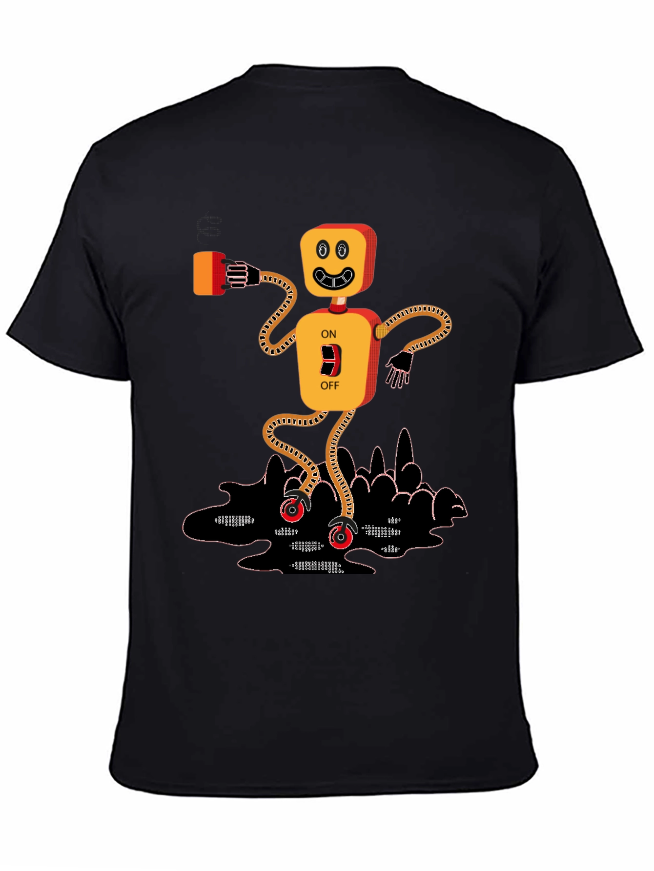 On/Off Robot Graphic T-Shirt