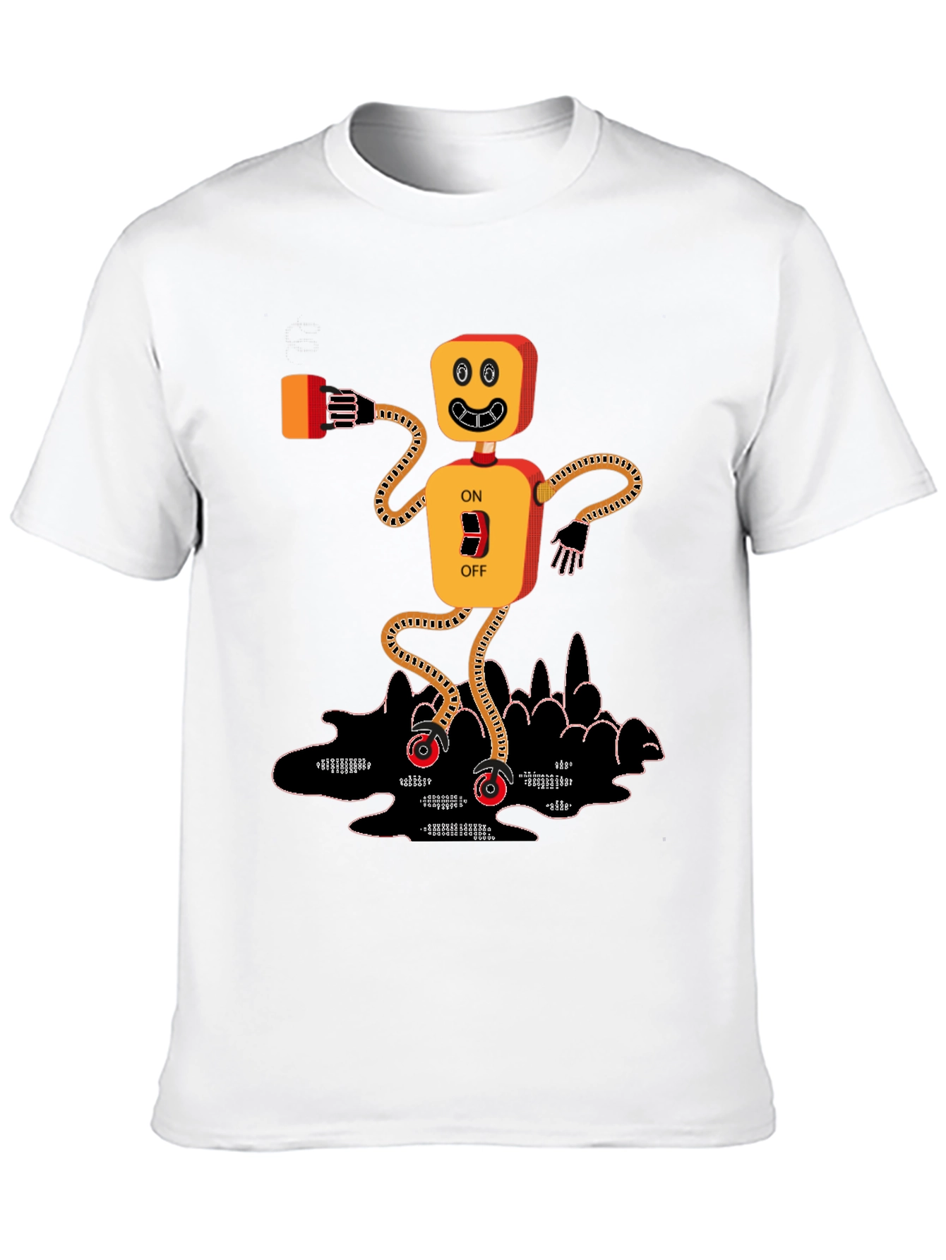On/Off Robot Graphic T-Shirt