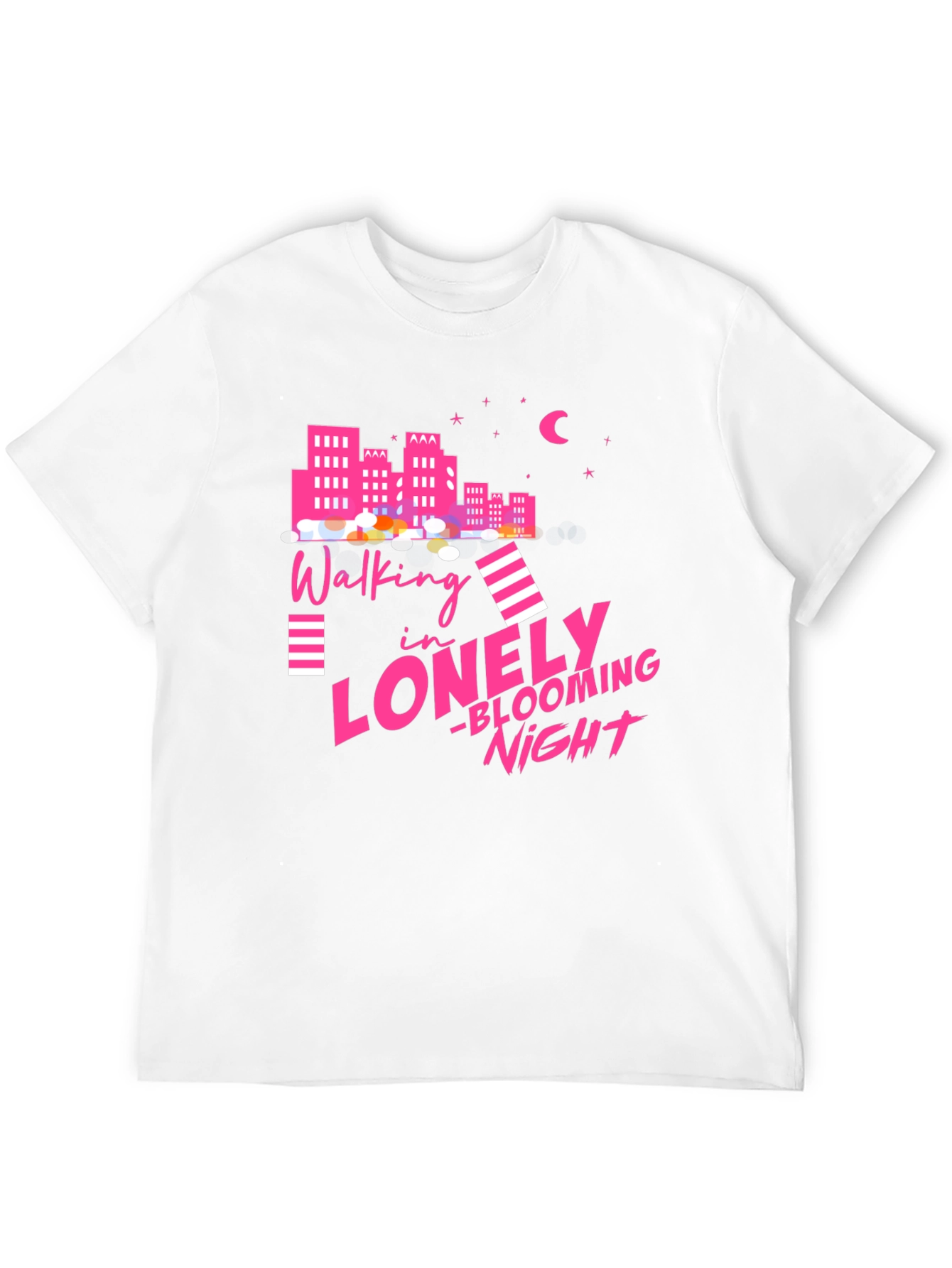 Walking in Lonely Blooming Night Graphic Tee