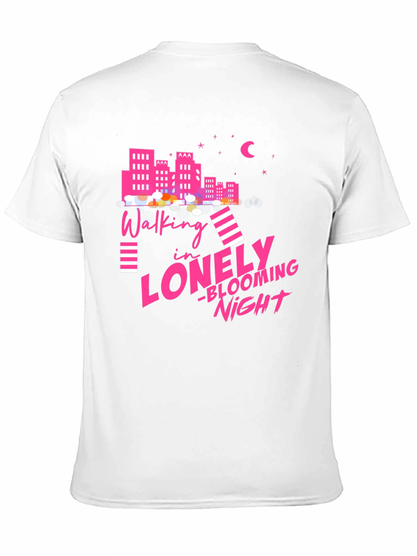 Walking in Lonely Blooming Night Graphic Tee