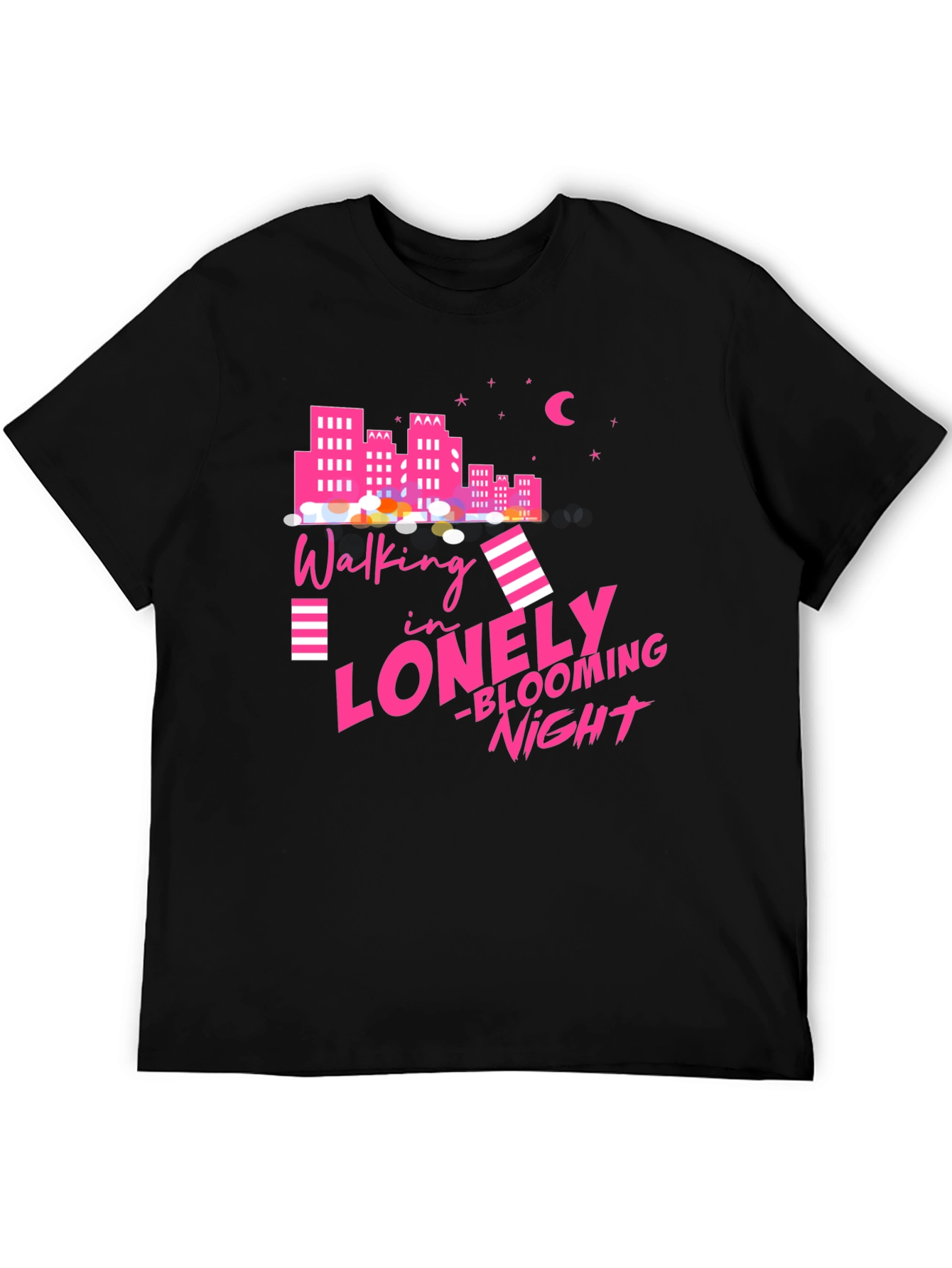 Walking in Lonely Blooming Night Graphic Tee
