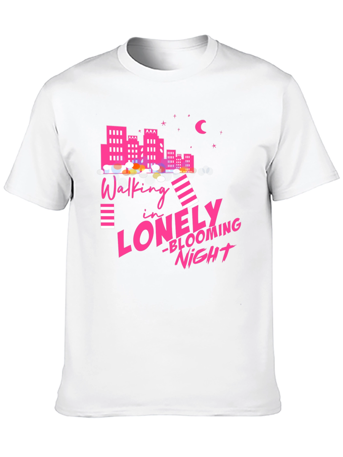 Walking in Lonely Blooming Night Graphic Tee