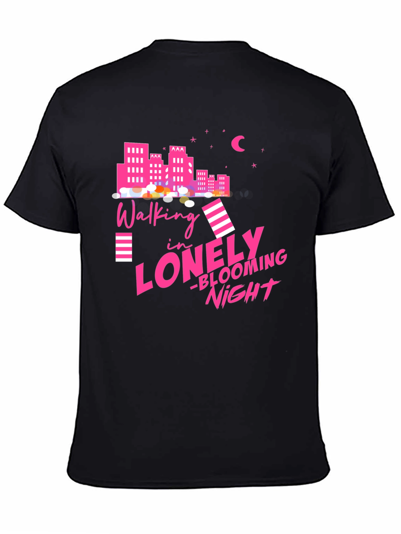 Walking in Lonely Blooming Night Graphic Tee
