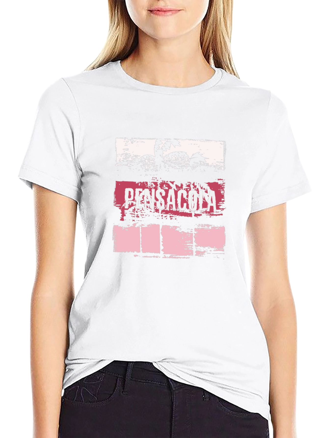 Pensacola Graphic Tee - Tropical Palm Beach Design