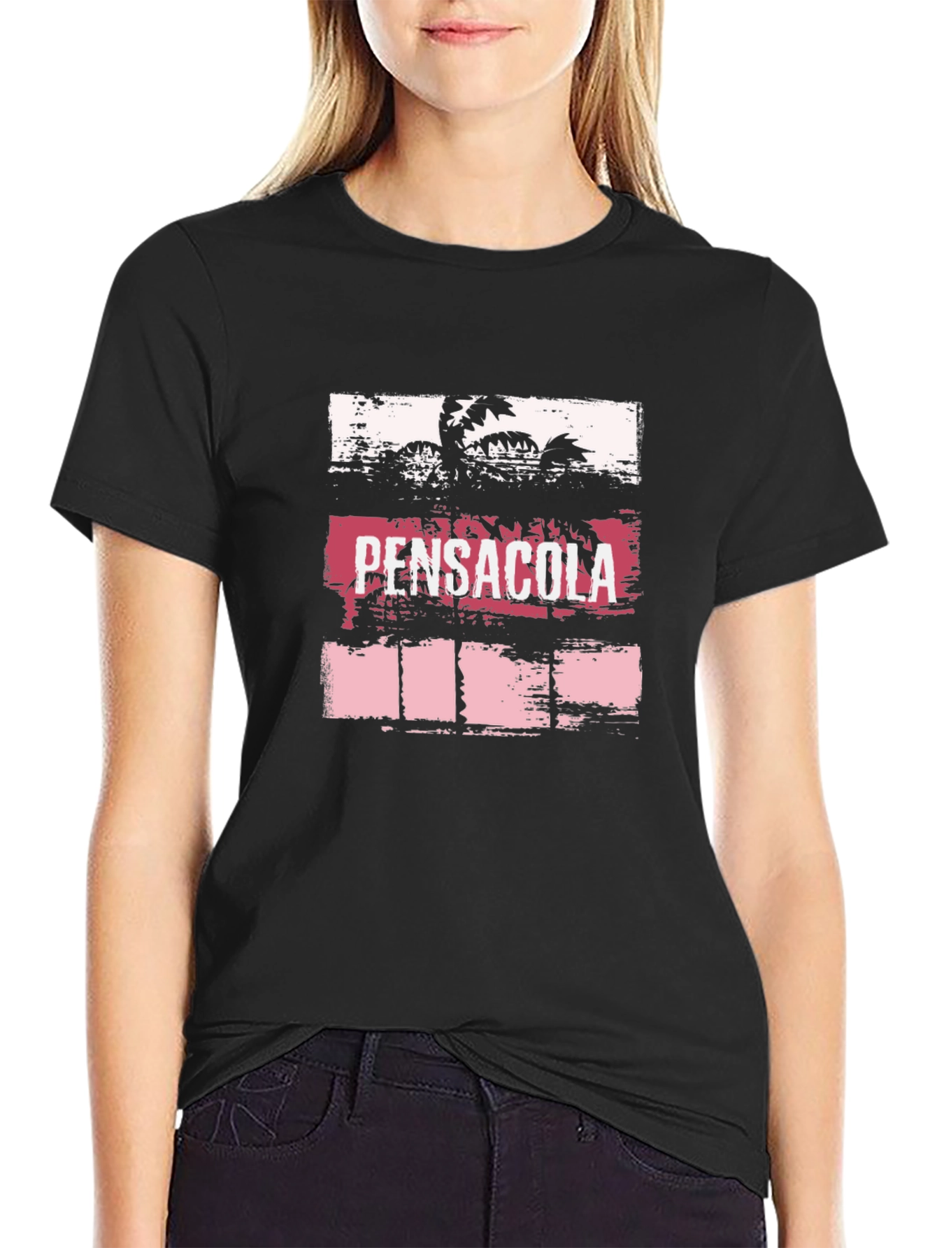 Pensacola Graphic Tee - Tropical Palm Beach Design